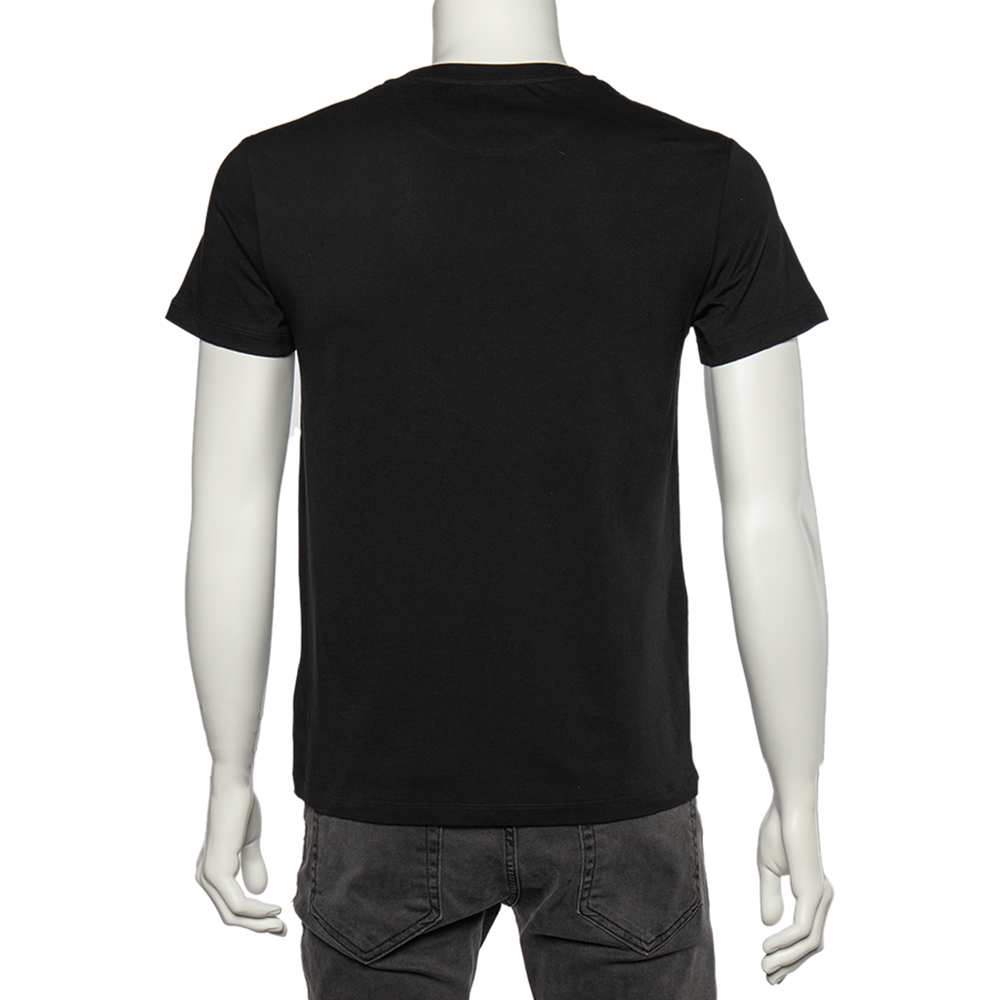 

Valentino X Emilio Villalba Black VLTN Flame Print Cotton Crew Neck T-Shirt