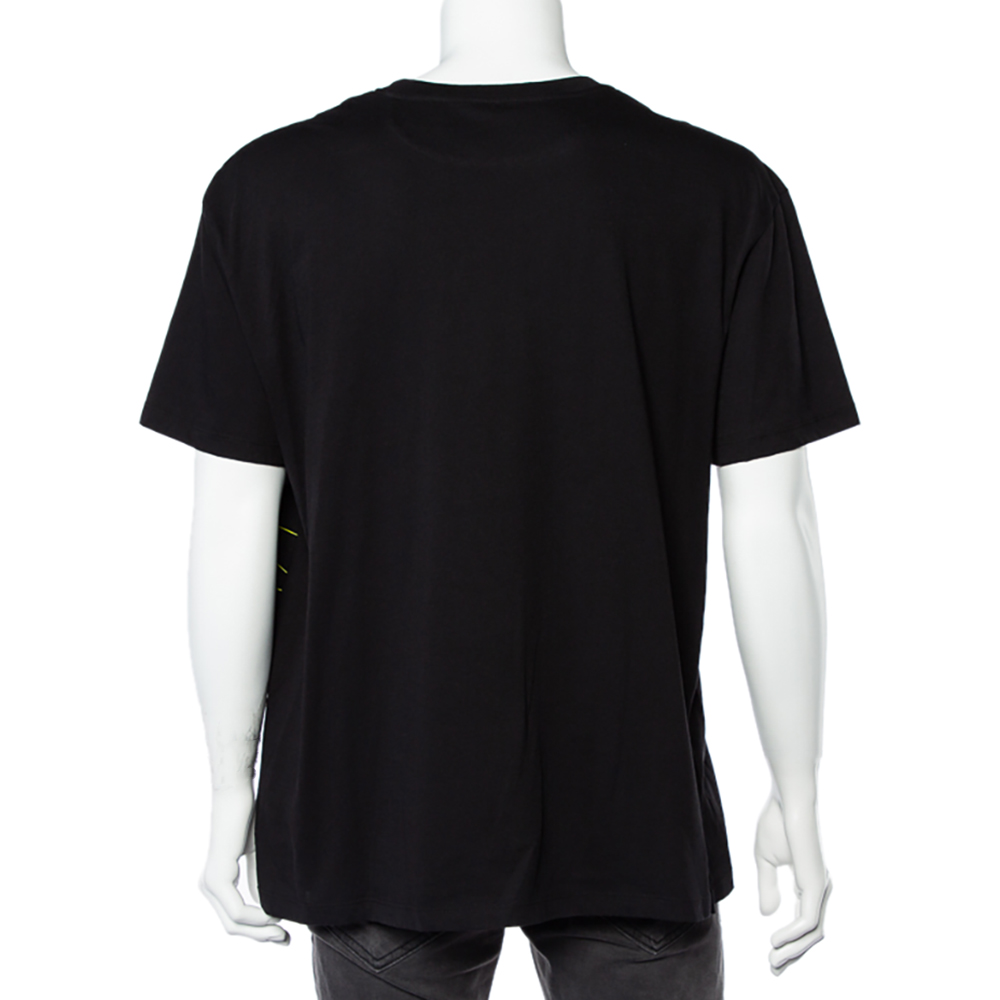 

Valentino Black Mural Jungle Print Cotton Crew Neck T-Shirt 3XL