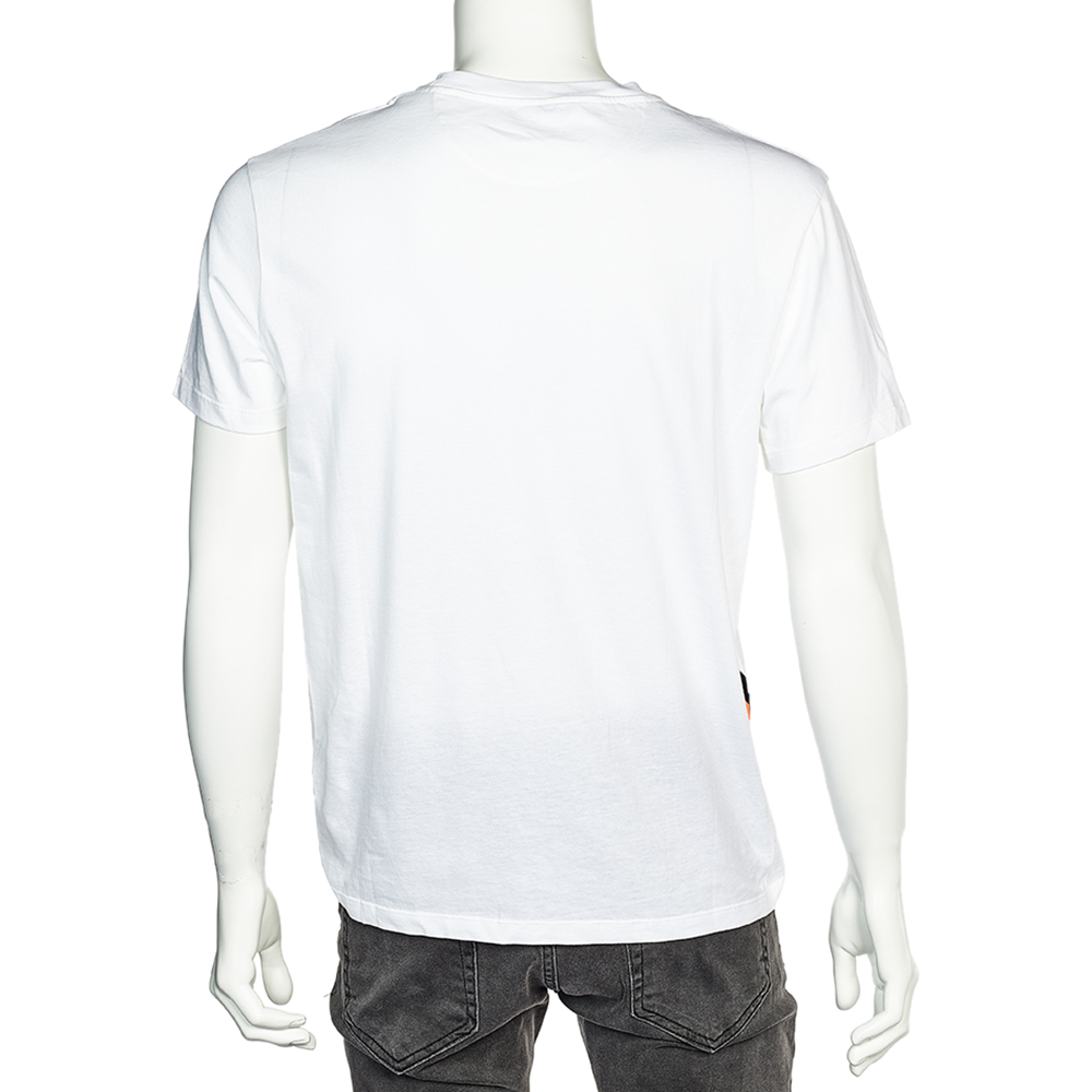 

Valentino White VLogo Fluo Print Cotton Jersey T-Shirt