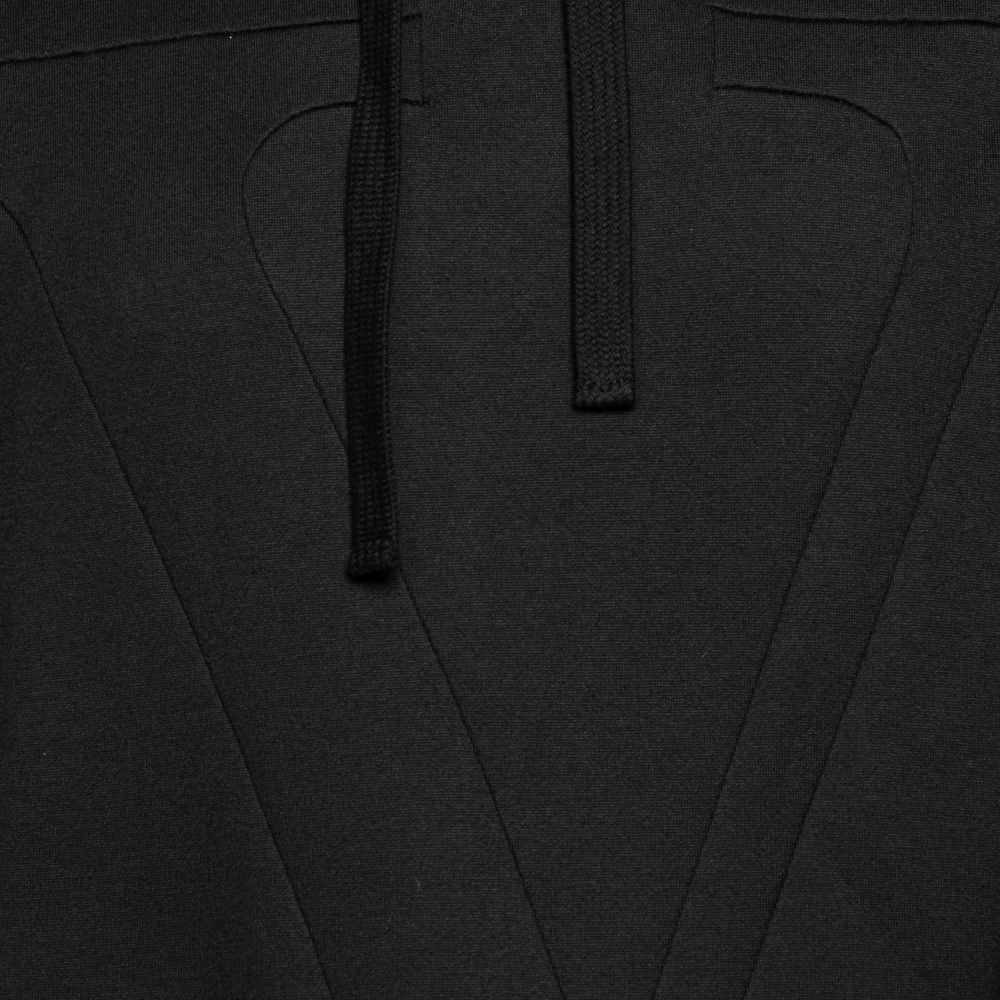 

Valentino Black Deconstructed Logo Paneled Hoodie