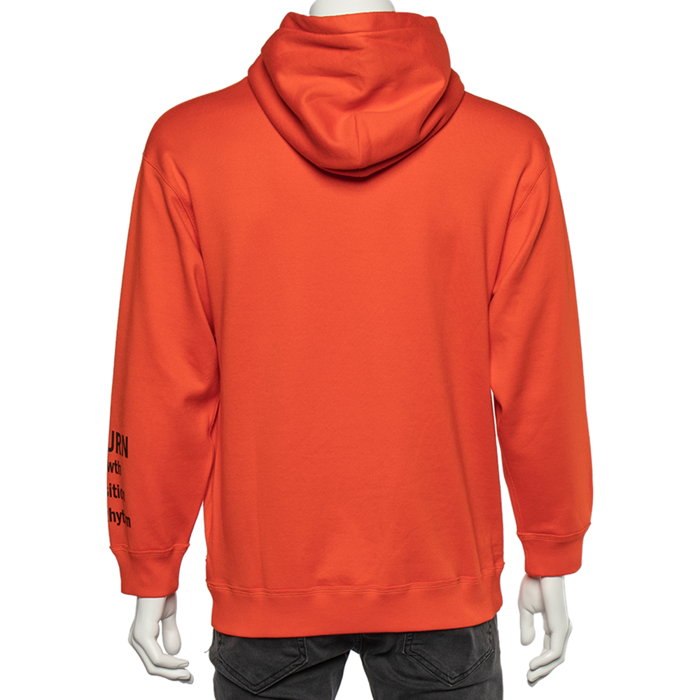 

Valentino Orange Soul Planets Print Cotton Hooded Sweatshirt