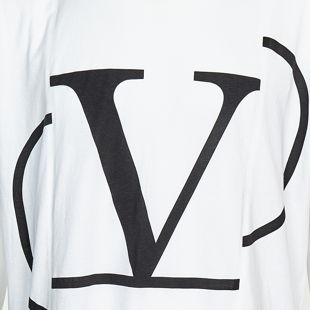 

Valentino White VLogo Signature Printed Cotton Oversized T-Shirt