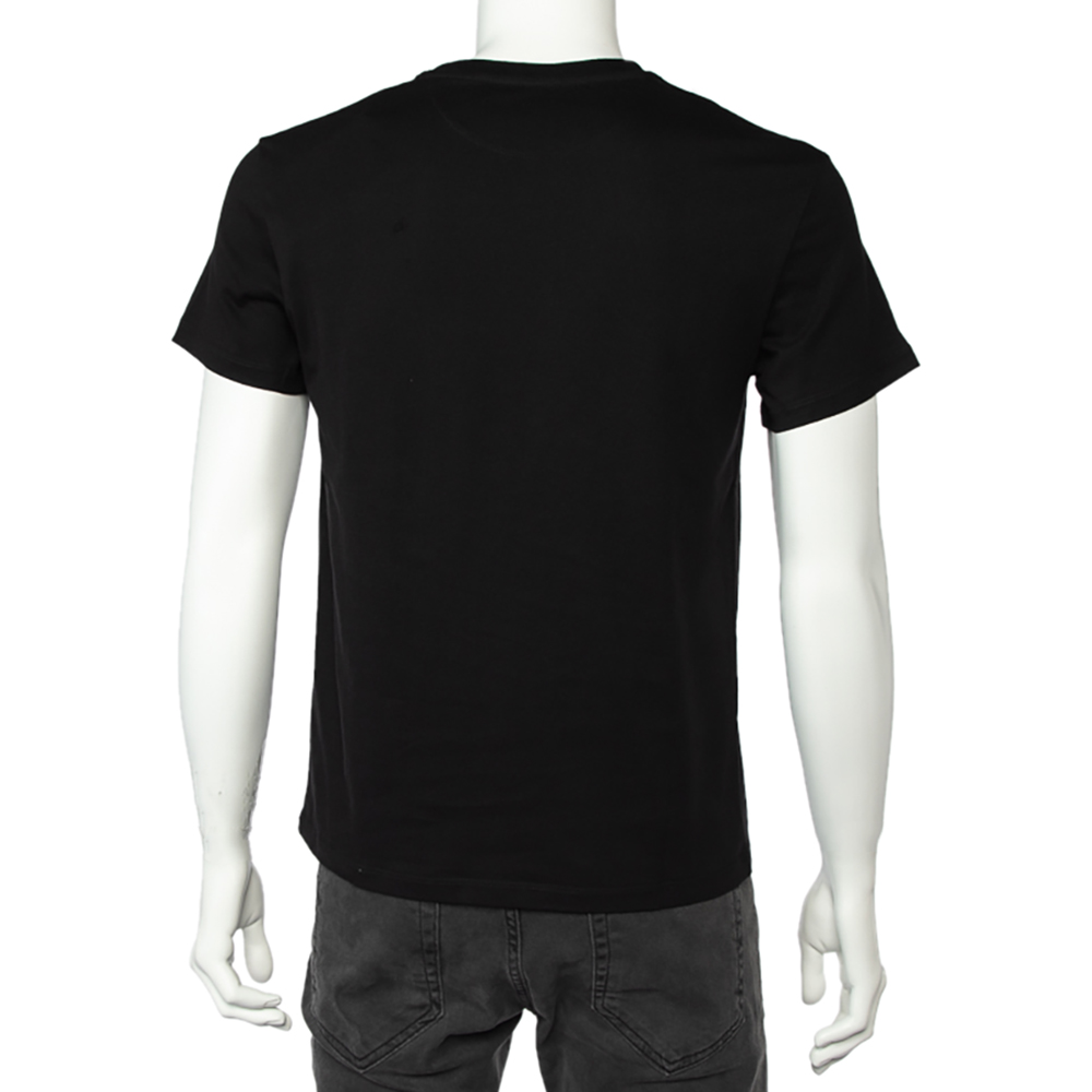 

Valentino Black Logo Printed Cotton Knit Crewneck T-Shirt