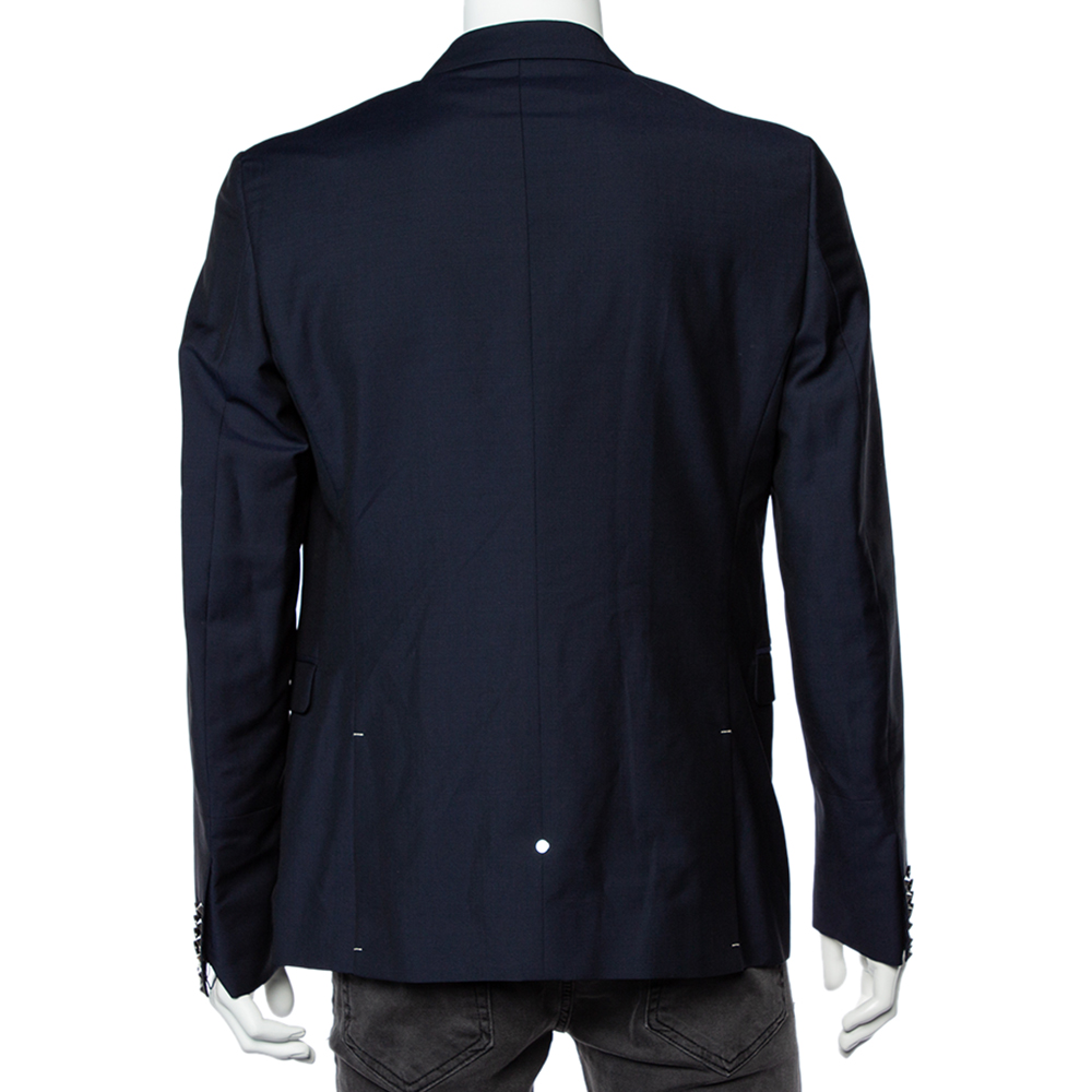 

Valentino Navy Blue Wool Rockstud Untitled Jacket