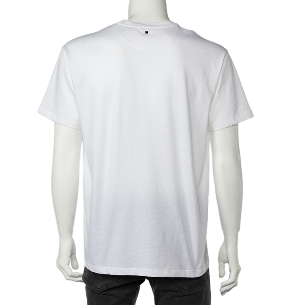 

Valentino White Need Need Printed Cotton Crewneck T-Shirt 3XL