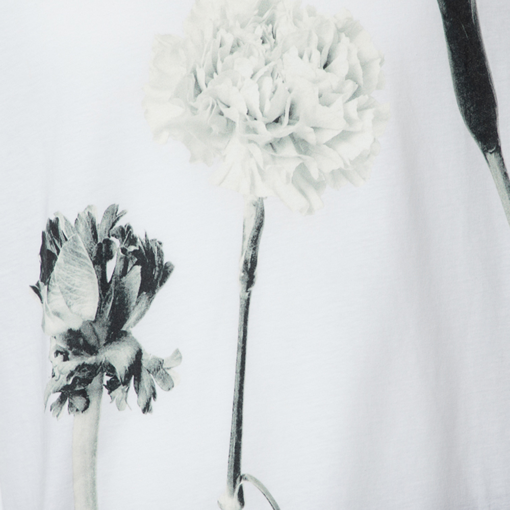

Valentino White Flowersity Print Cotton Crew Neck T-Shirt