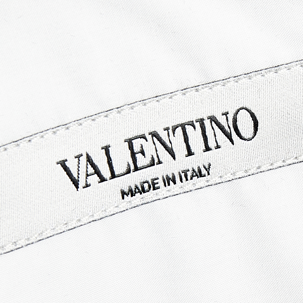 

Valentino White Flowersity Printed Cotton Button Front Shirt