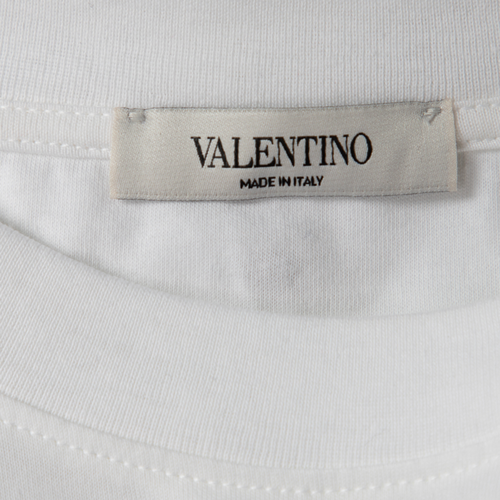 

Valentino White Need Need Print Cotton Jersey T-Shirt