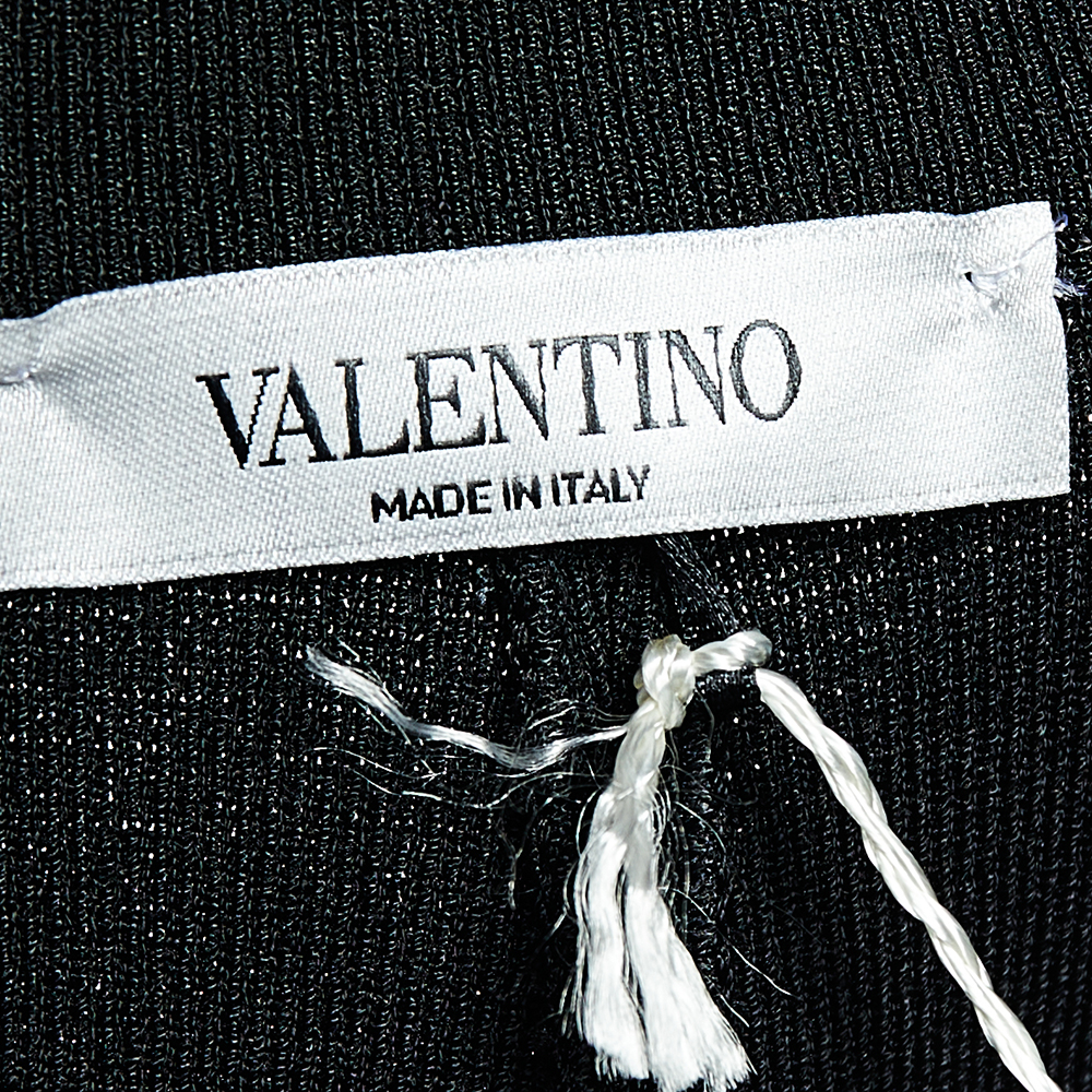 

Valentino Black Knit VLTN Striped Jogging Pants