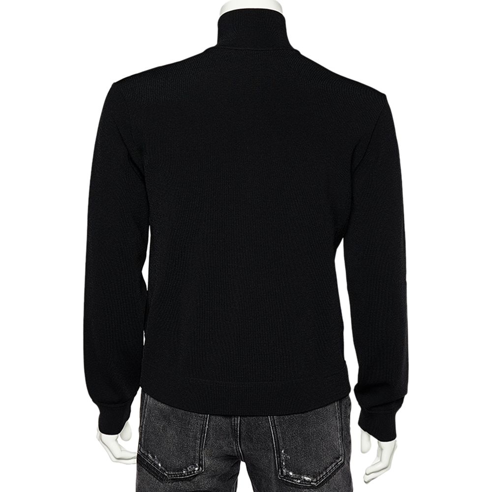 

Valentino Black Knit VLTN Striped Zip Up Sweatshirt