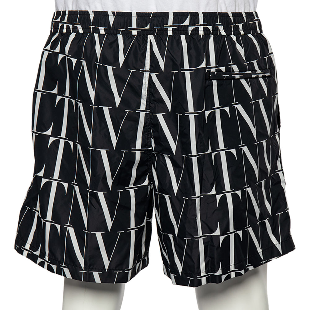 

Valentino Black VLTN Times Print Swim Shorts