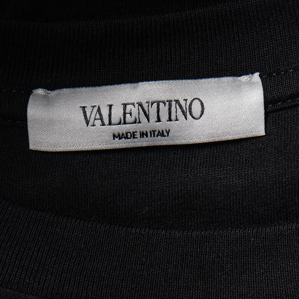 

Valentino Black VLTN Print Cotton Jersey T-Shirt