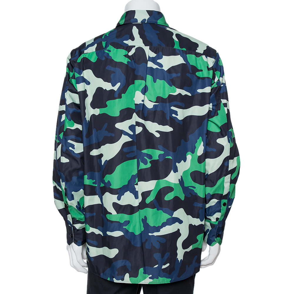 

Valentino Camou Navy/Verde CAMOUFLAGE Long Sleeves, Multicolor