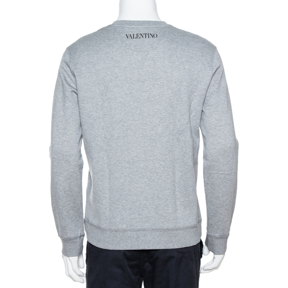 

Valentino Grigio Mel/St. FLOATING ISLAND Roger Dean JERSEY Felpa, Grey