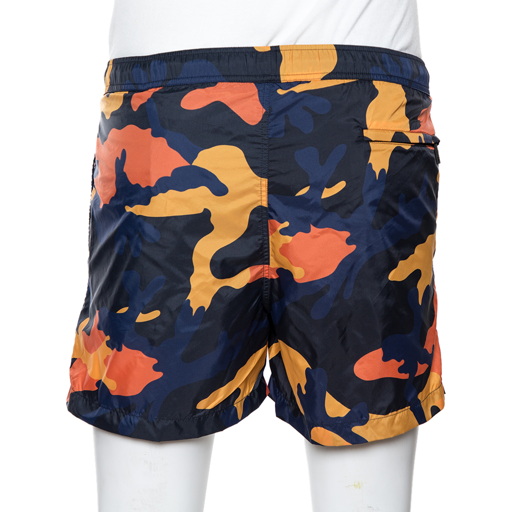 

Valentino Camou Navy/Arancione CAMOUFLAGE Swimwear, Multicolor