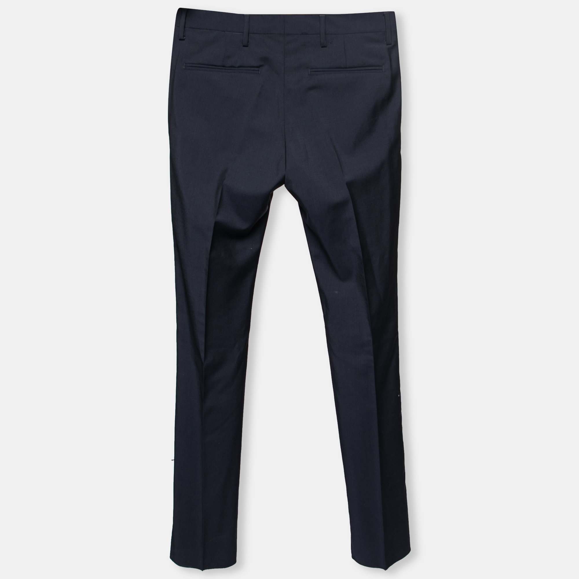 

Valentino Navy Blue Wool Tapered Trousers