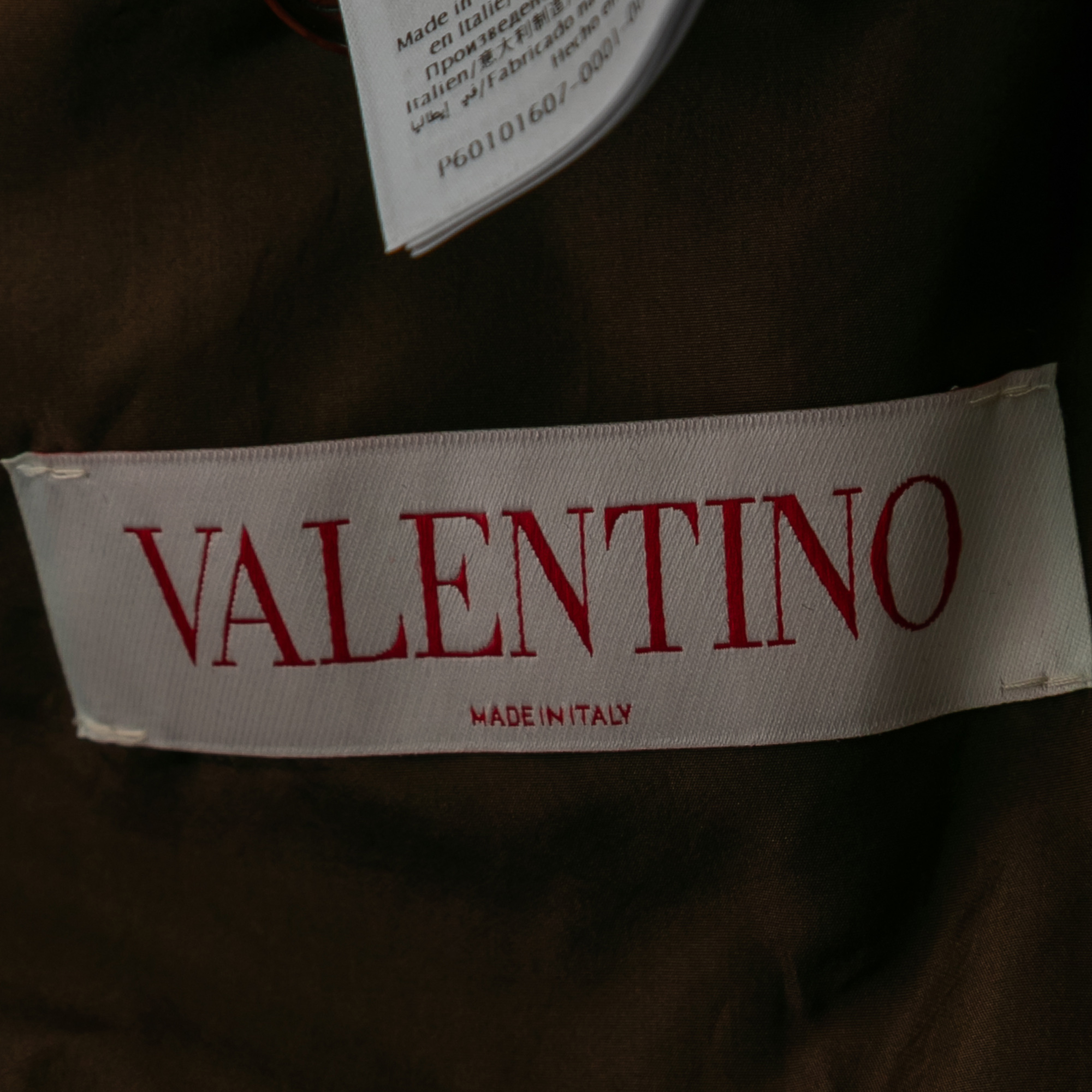 

Valentino Brown Silk Double-Breasted Coat  (IT 46