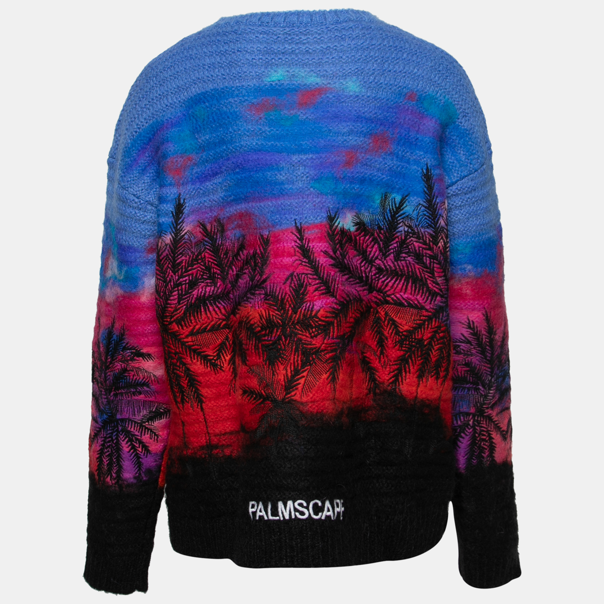 

Valentino Multicolor Palmscape Intarsia Knit Mohair Jumper