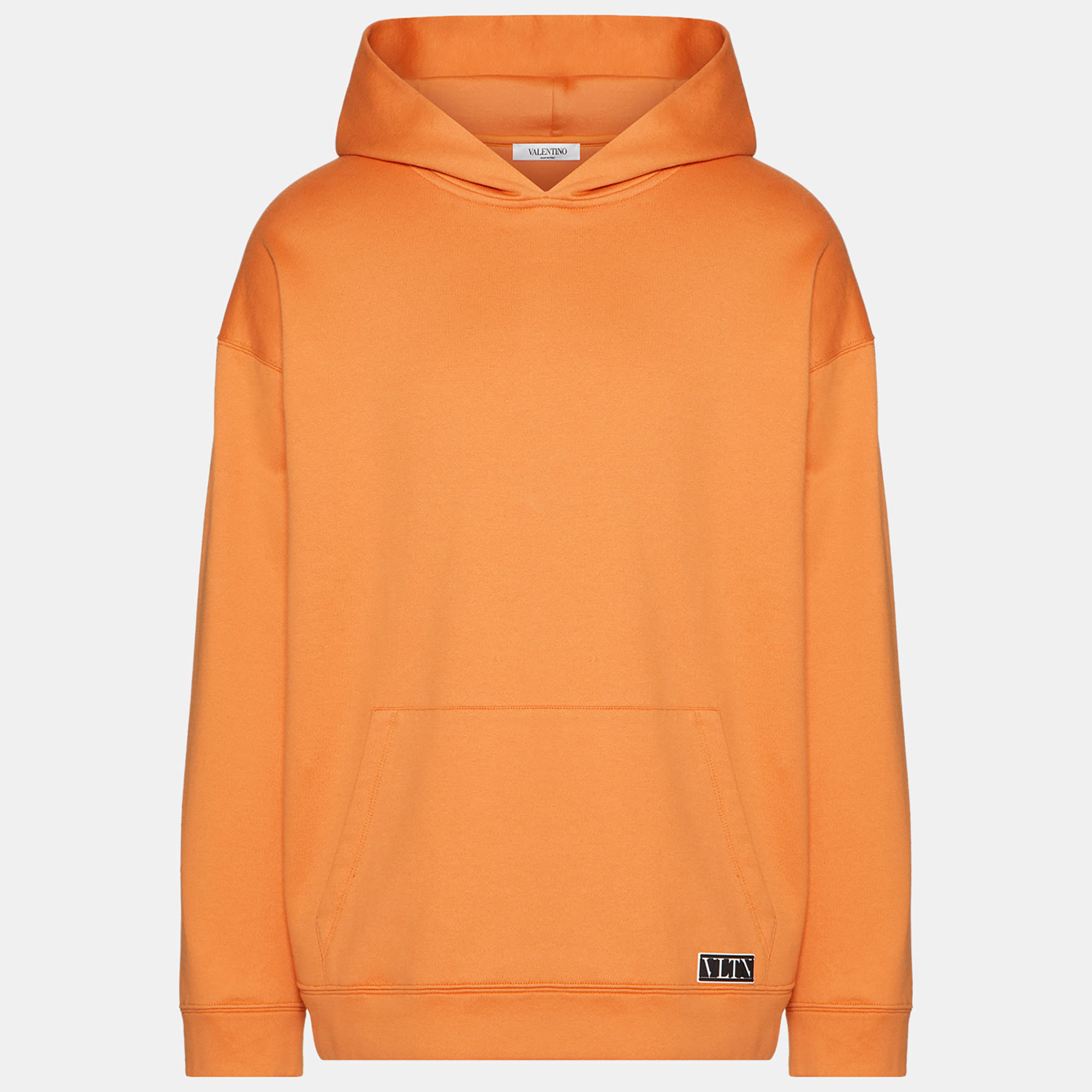 Pre Owned Valentino Orange VLTN Tag Hoodie M