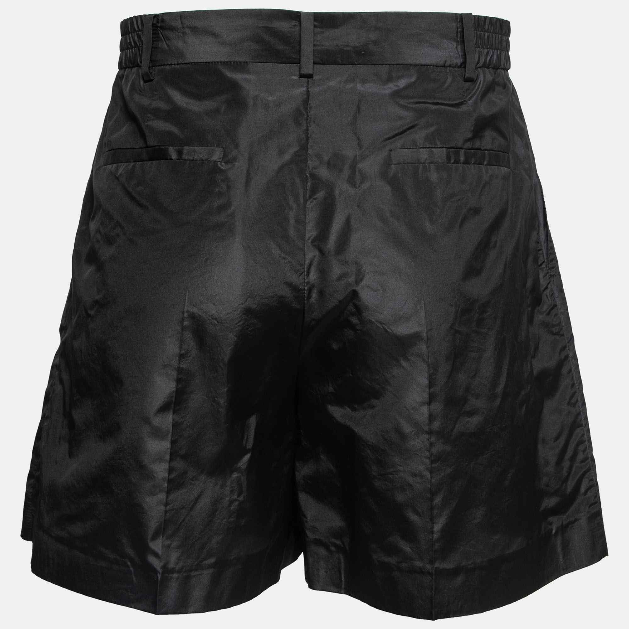 

Valentino Black Silk Pleated Shorts