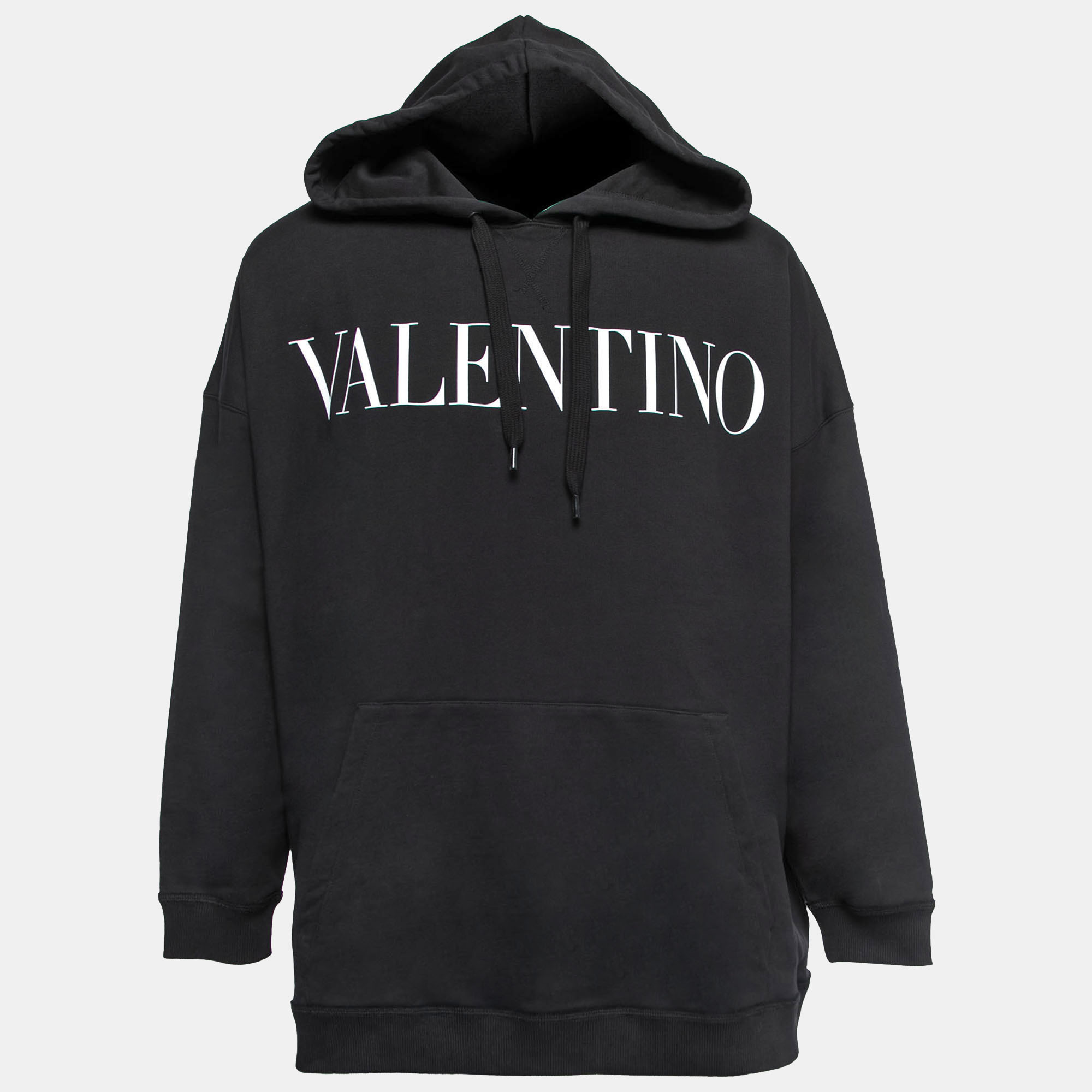 関税送料無料【VALENTINO】VLTN LOGO PRINT FLEECE HOODIE luxury-men-valentino-new-