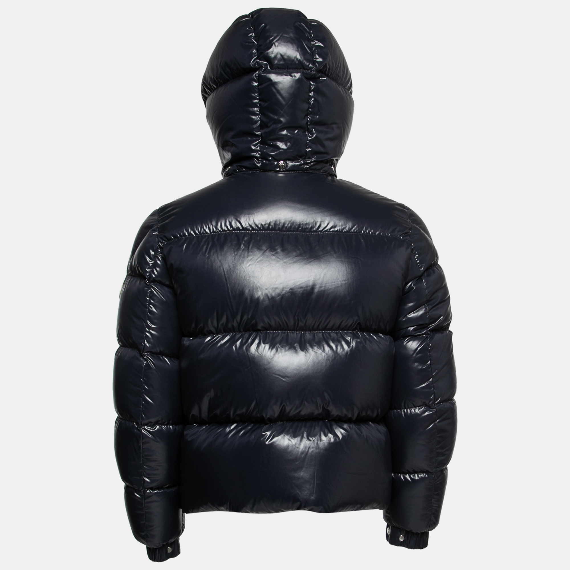 

Valentino X Moncler Navy Blue Synthetic V Logo Down Puffer Jacket