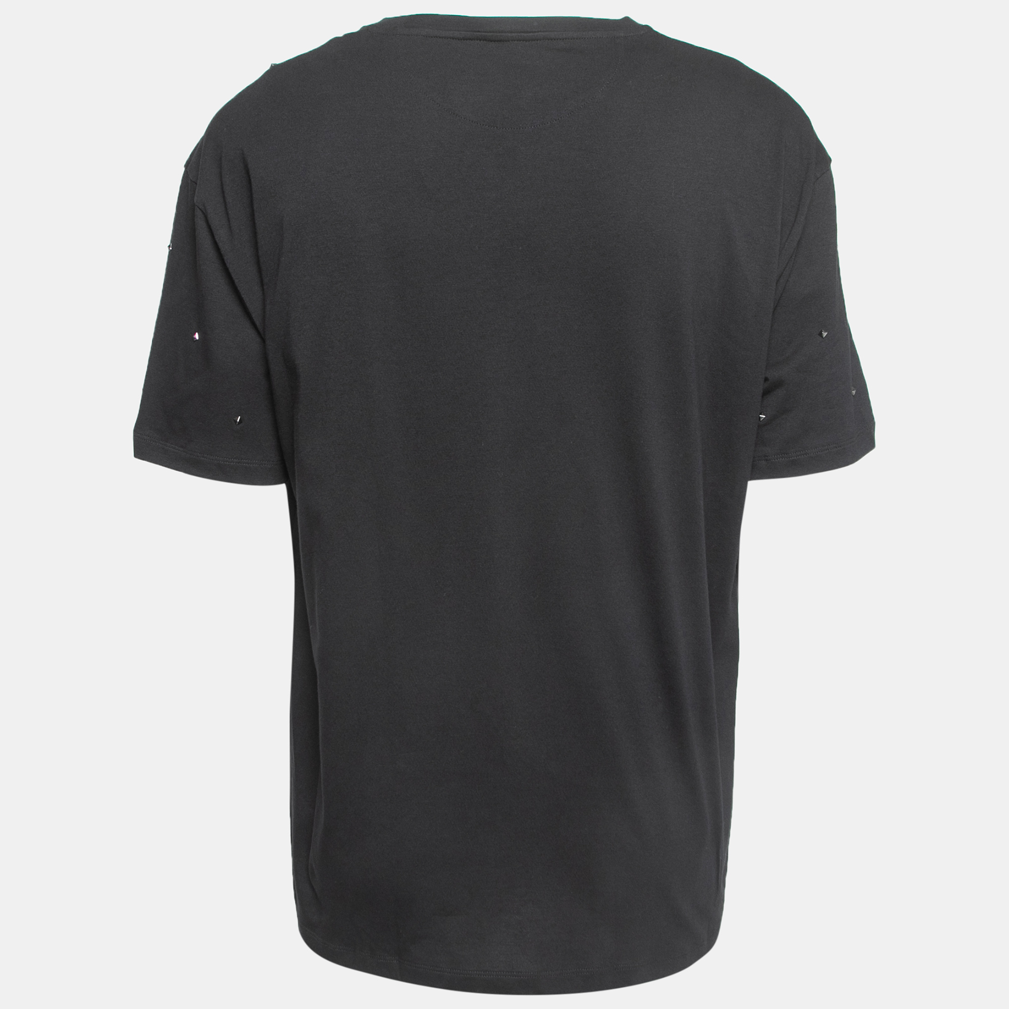 

Valentino Black Jersey Studded T-Shirt 3XL