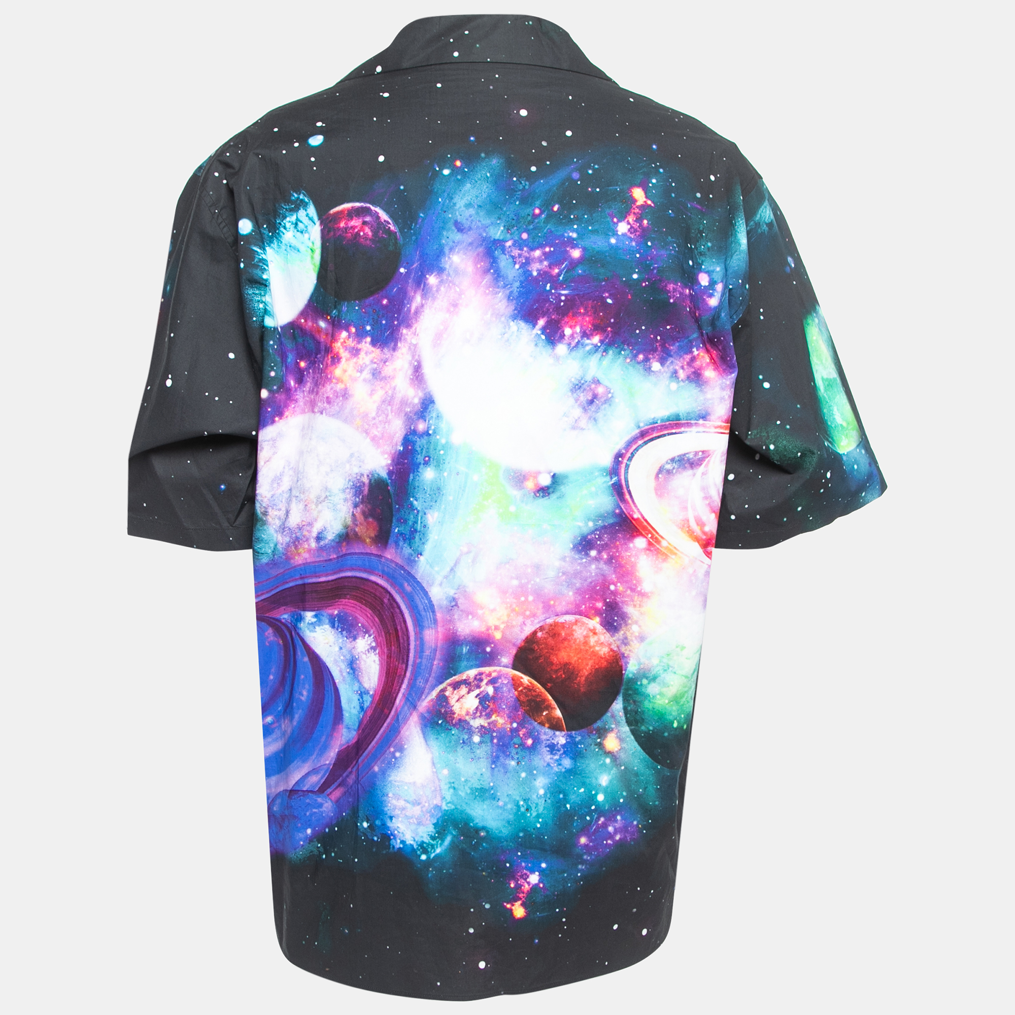 

Valentino Black Galaxy Print Cotton Short Sleeve Shirt