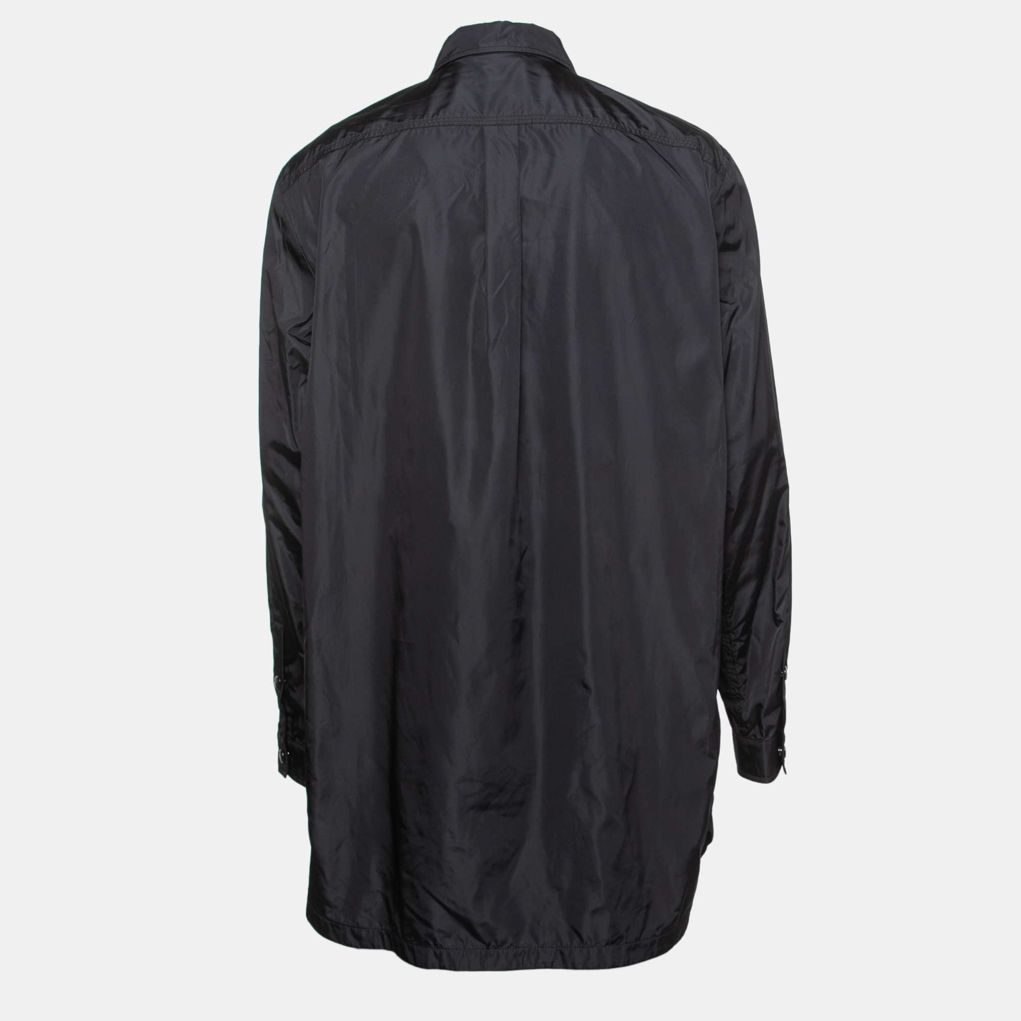 

Valentino Black Nylon Logo Print Shirt Jacket 2XL (IT 54)