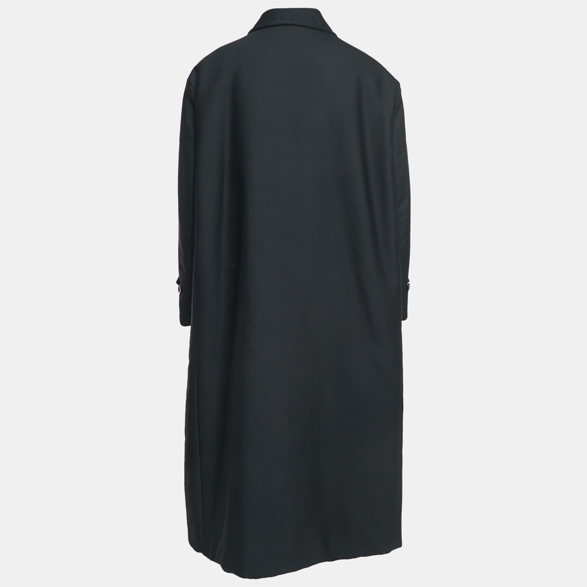 

Valentino Black Wool Blend & Nylon Inner Layer Reversible Coat