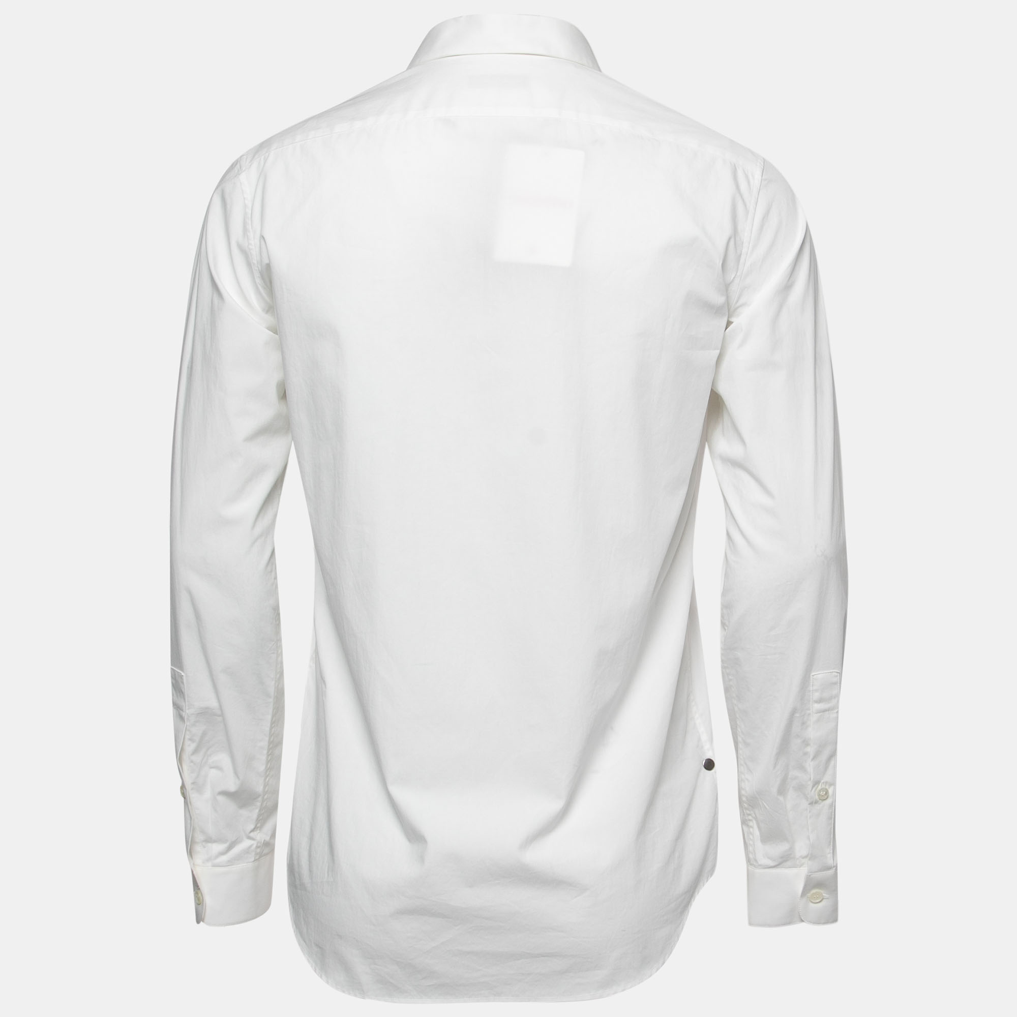 

Valentino White Cotton Landscape Appliqued Long Sleeve Shirt