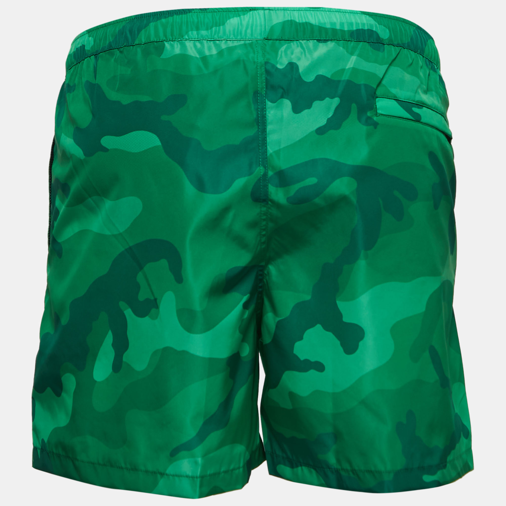 

Valentino Green Camouflage Print Nylon Swim Shorts