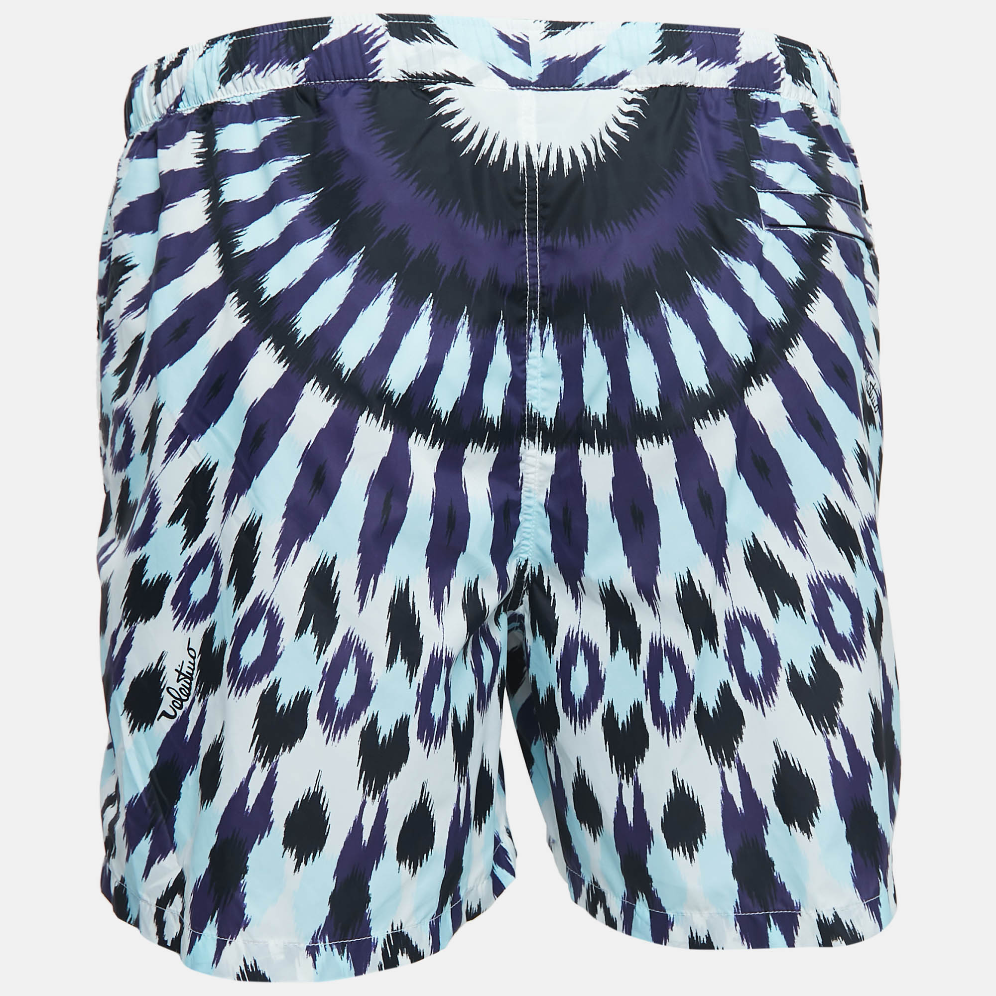 

Valentino Blue St. Round Rain Print Nylon Swim Shorts