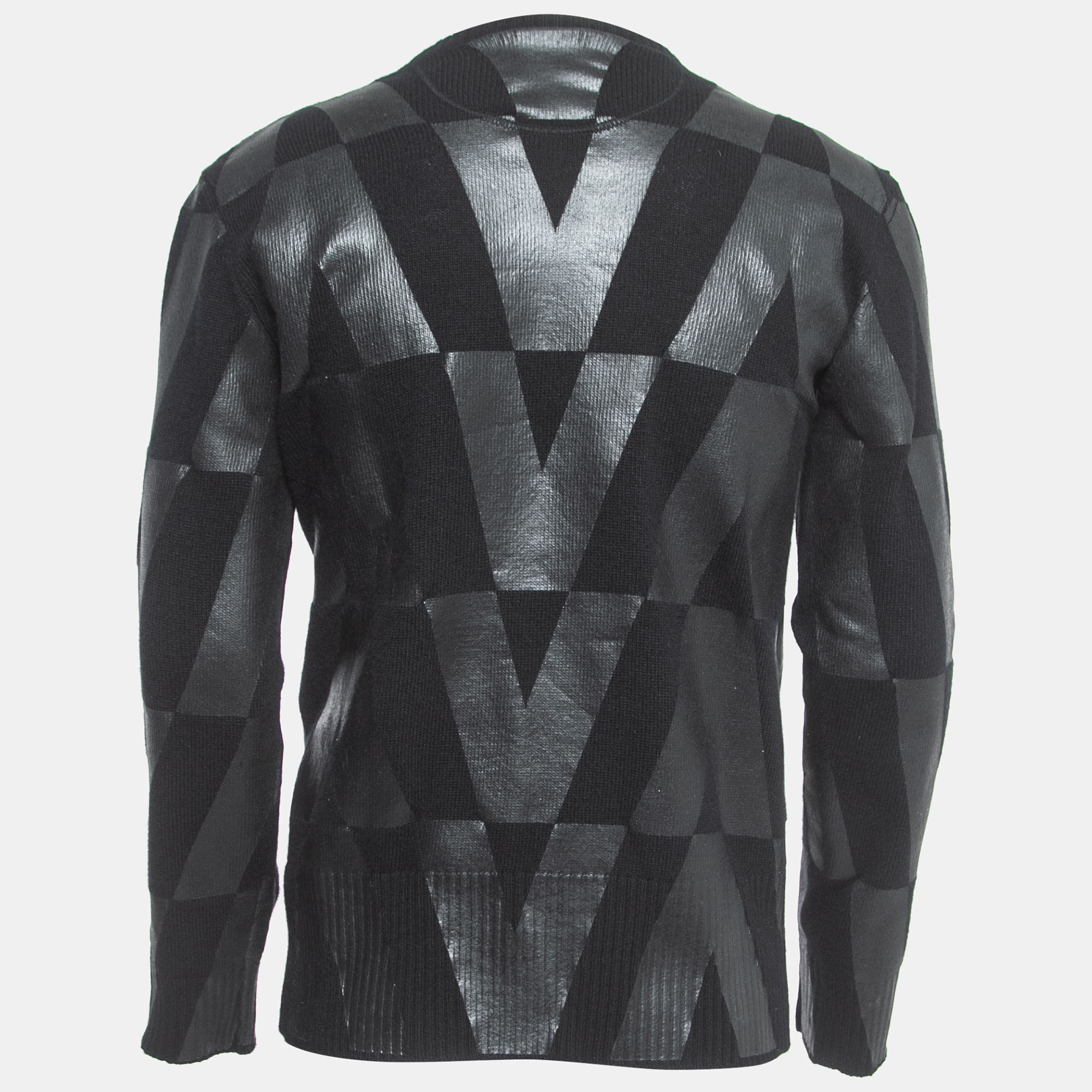 

Valentino Black V Printed Wool Sweater
