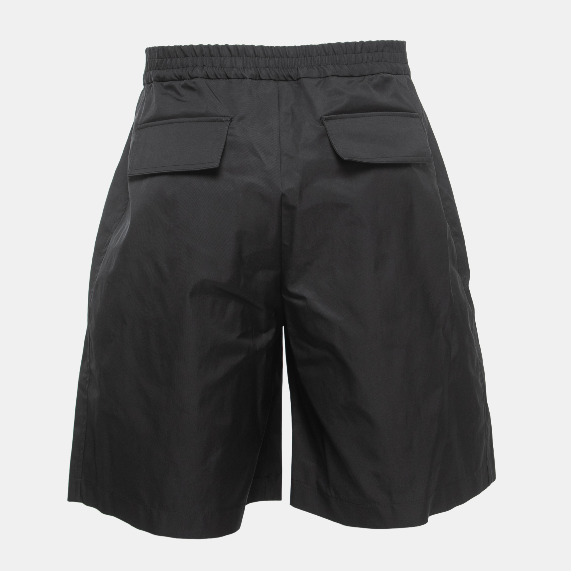 

Valentino Black Synthetic Logo Patch Shorts