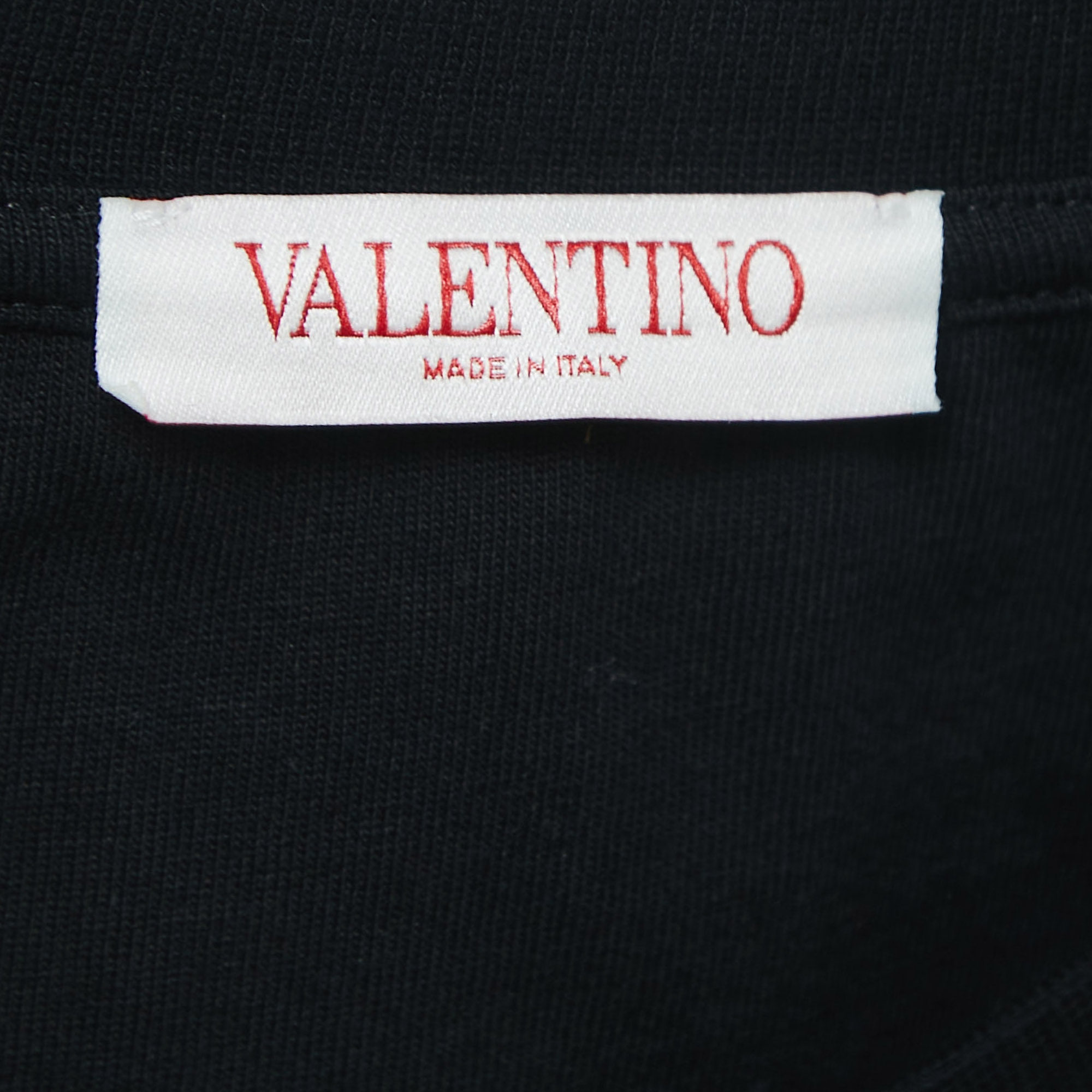 

Valentino Black Jersey Logo Printed T-Shirt