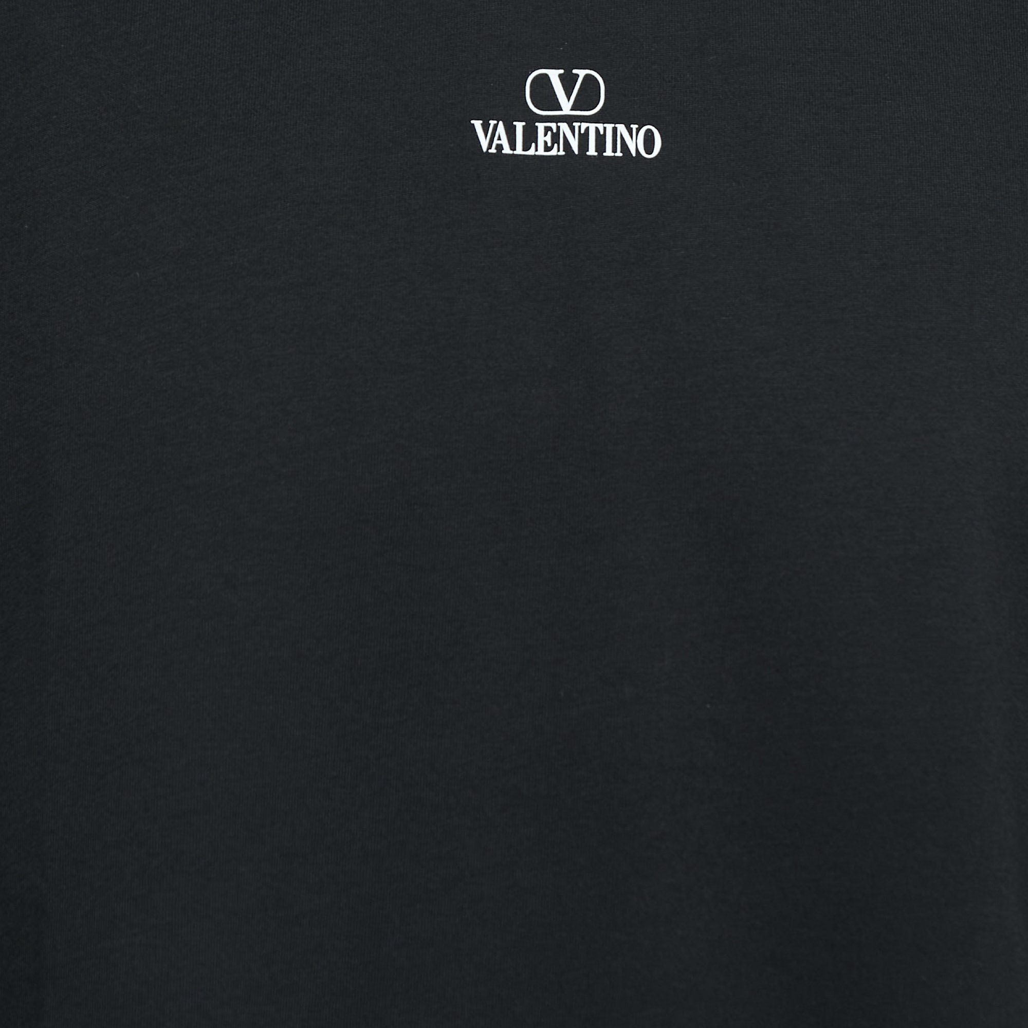 

Valentino Black Jersey Logo Printed T-Shirt