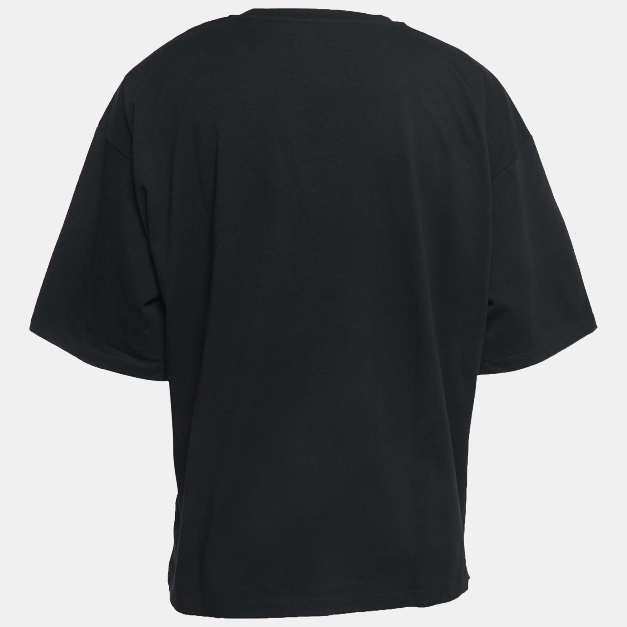 

Valentino Black Jersey Logo Printed T-Shirt