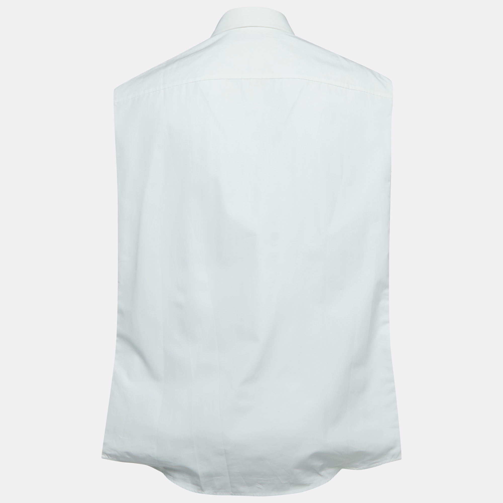 

Valentino White Cotton Pleated Sleeveless Shirt