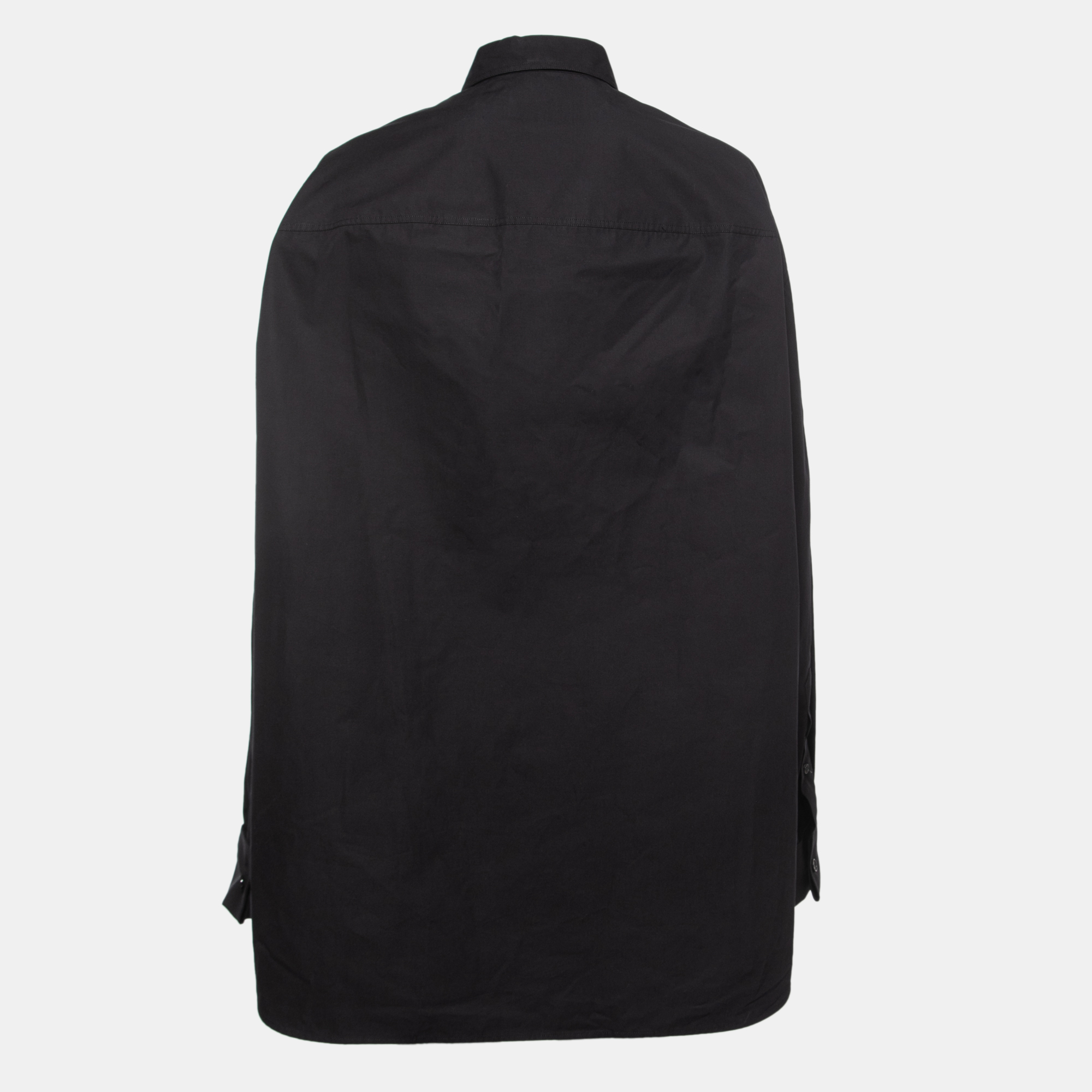 

Valentino Black Cotton Water Nights Patch Long Sleeve Shirt 2XL