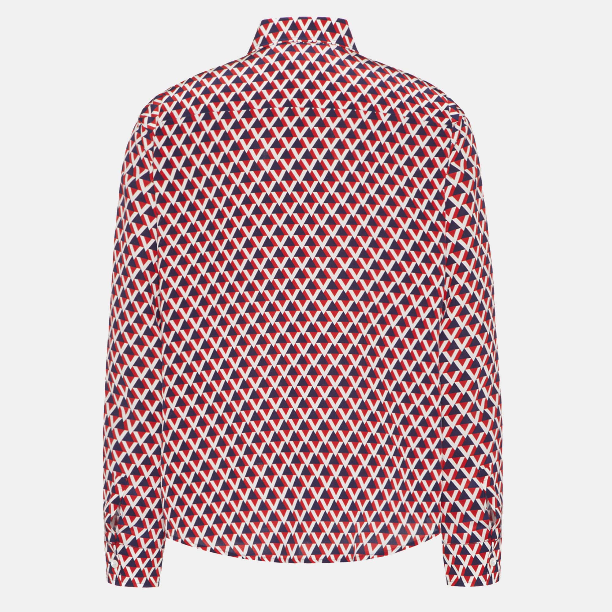 

Valentino Multicolor Beehive Print Silk Shirt