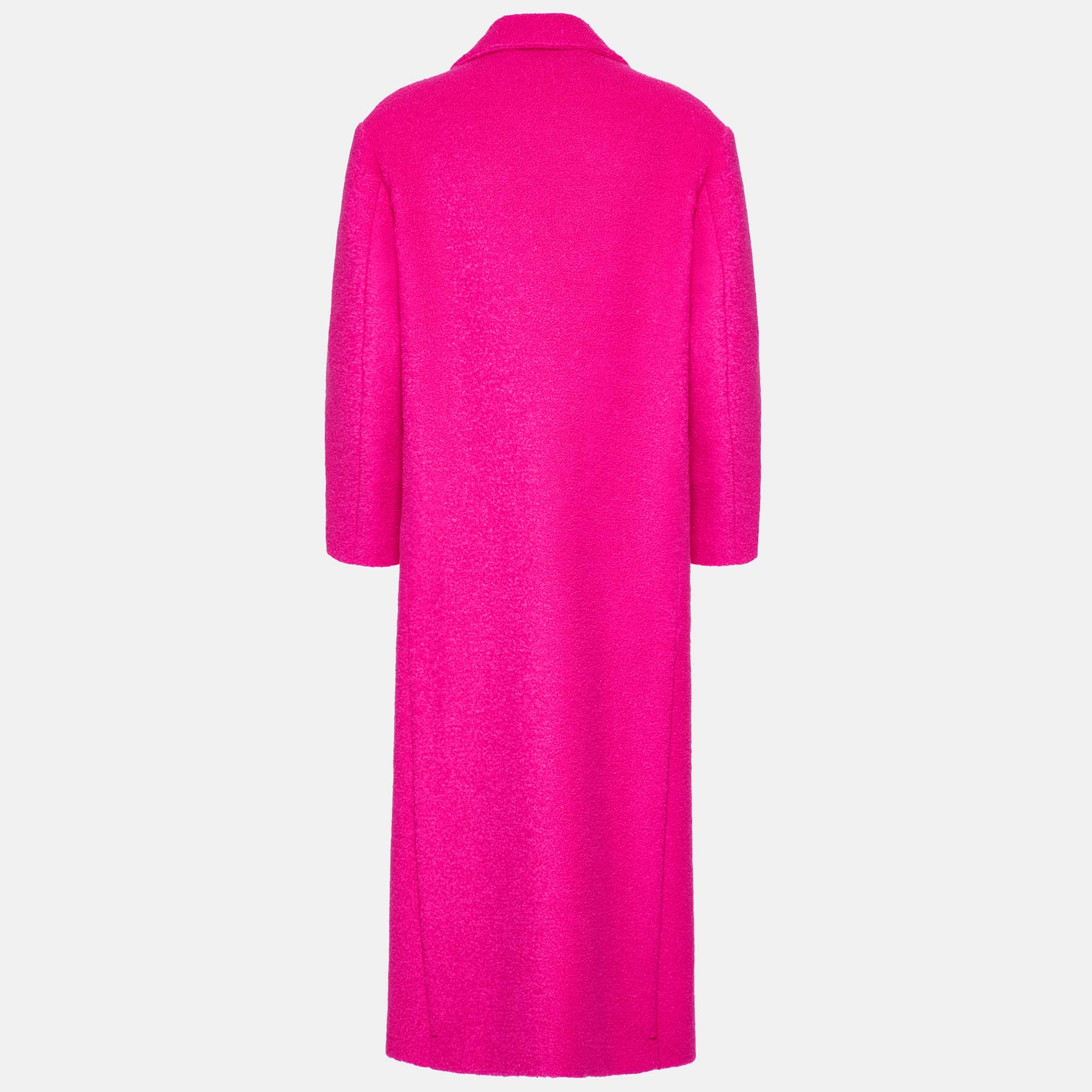 

Valentino Pink Mohair Wool Single-Breasted Long Coat