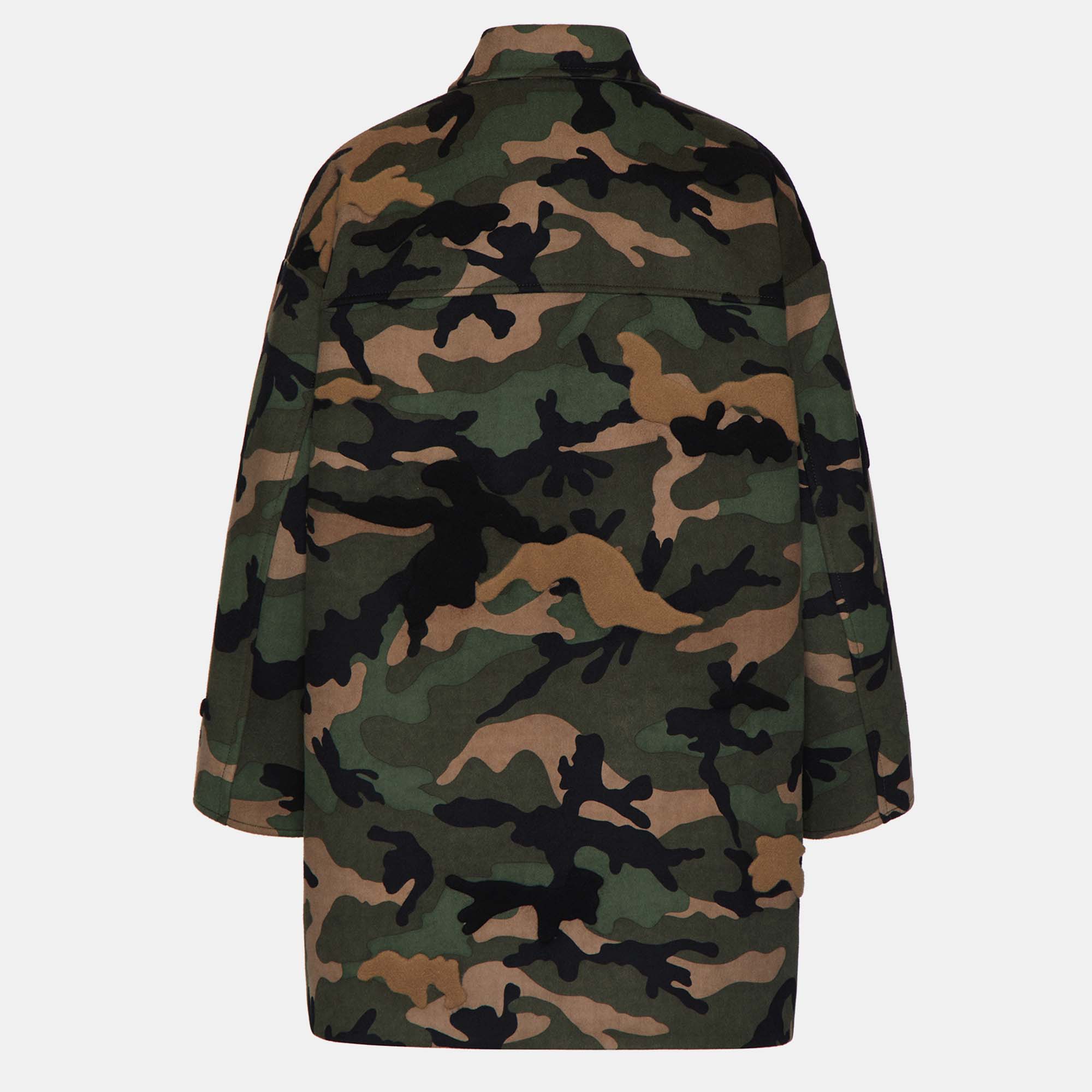 

Valentino Green Camouflage Wool & Cashmere Jacket