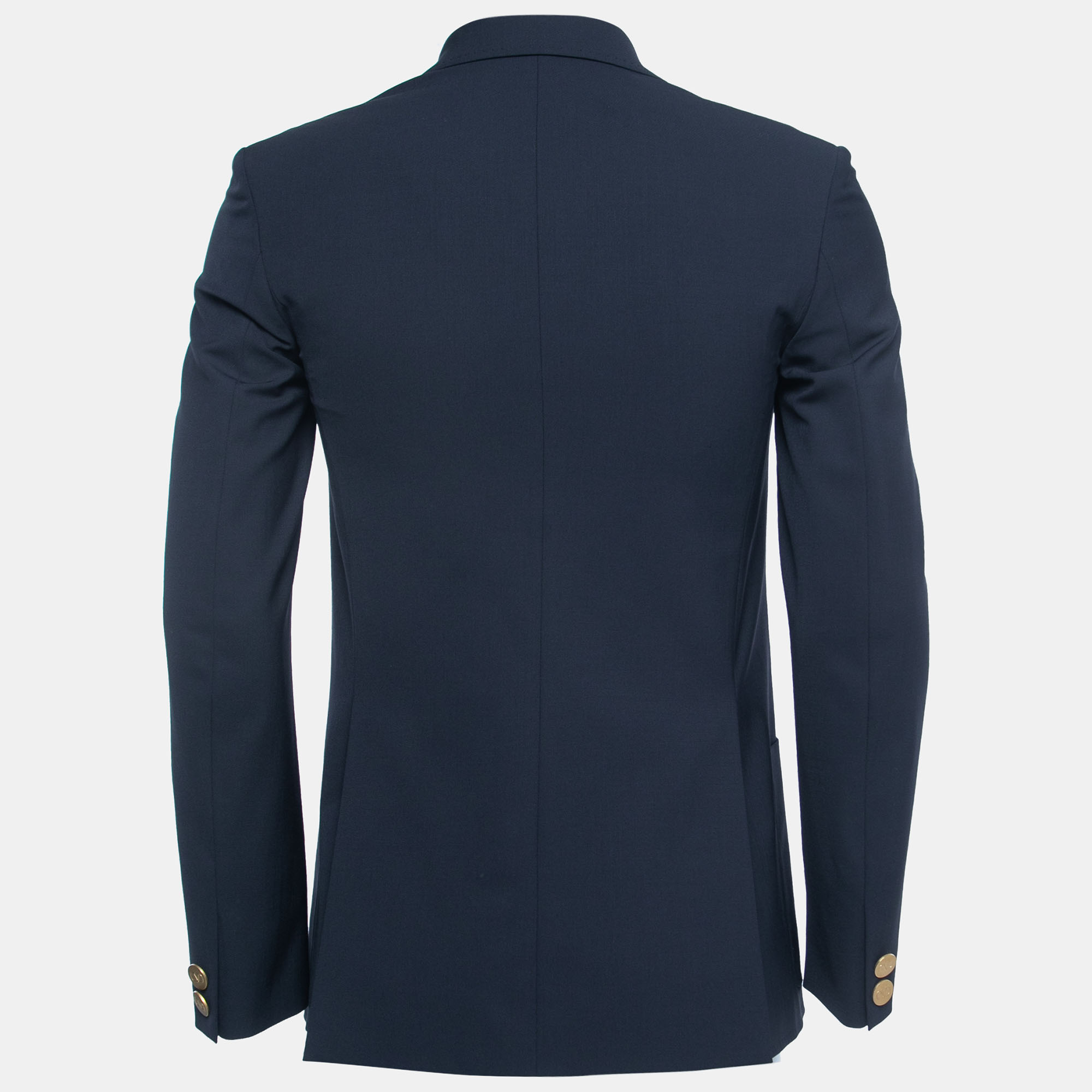

Valentino Navy Blue Wool Reversible Double Breasted Jacket