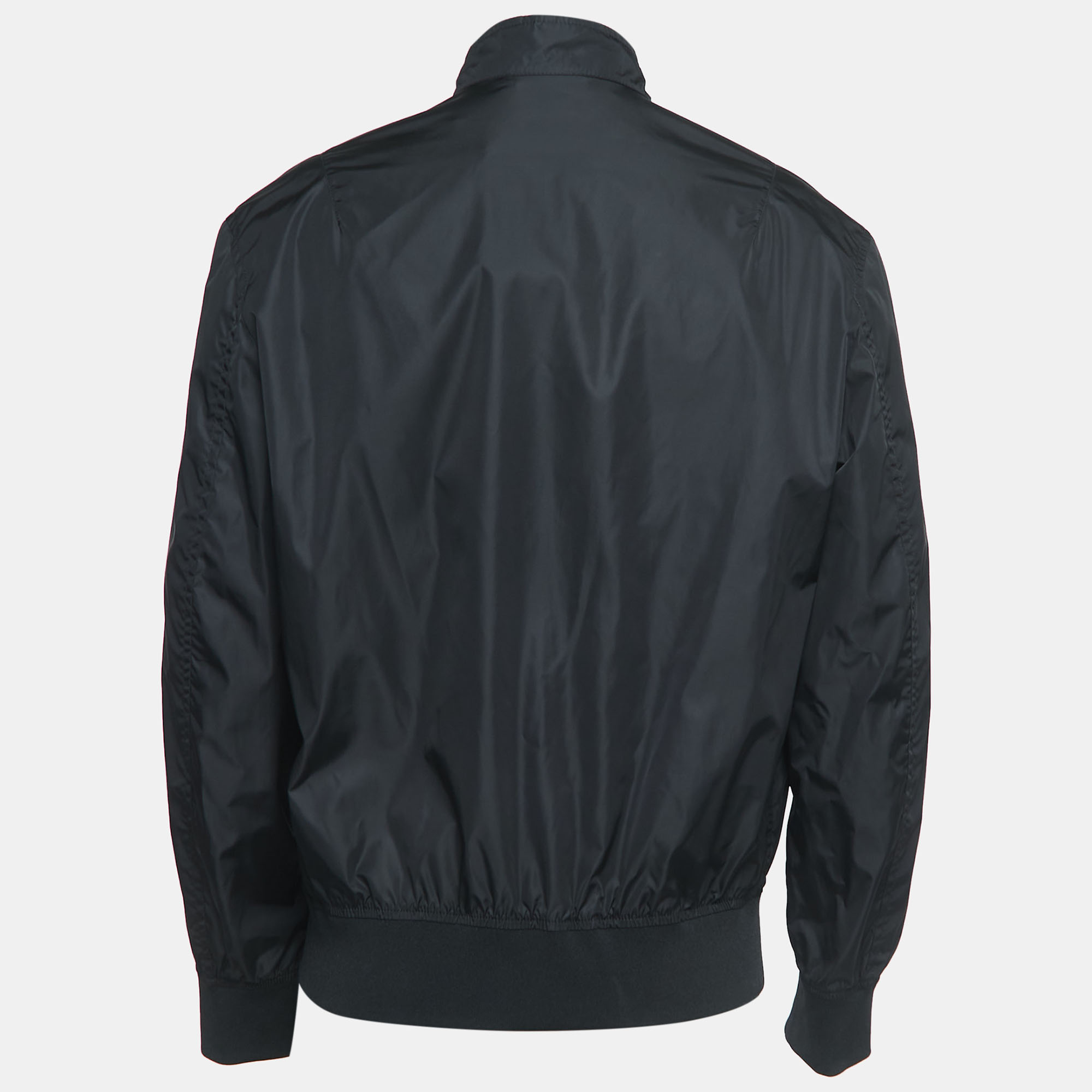 

Valentino Black Nylon Windbreaker Jacket  (IT 50