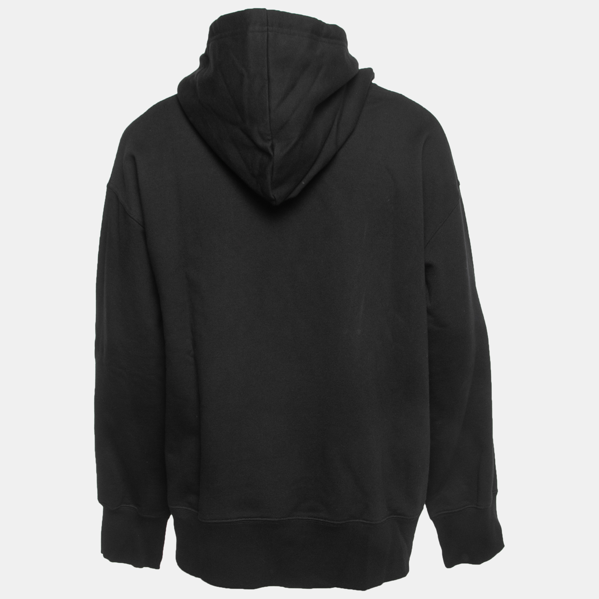 

Valentino Black Cotton Jersey Logo-Tag Hoodie