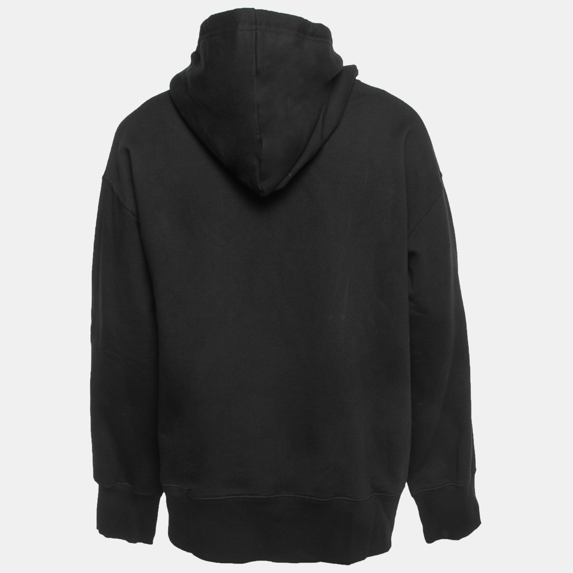 

Valentino Black Cotton Jersey Logo-Tag Hoodie
