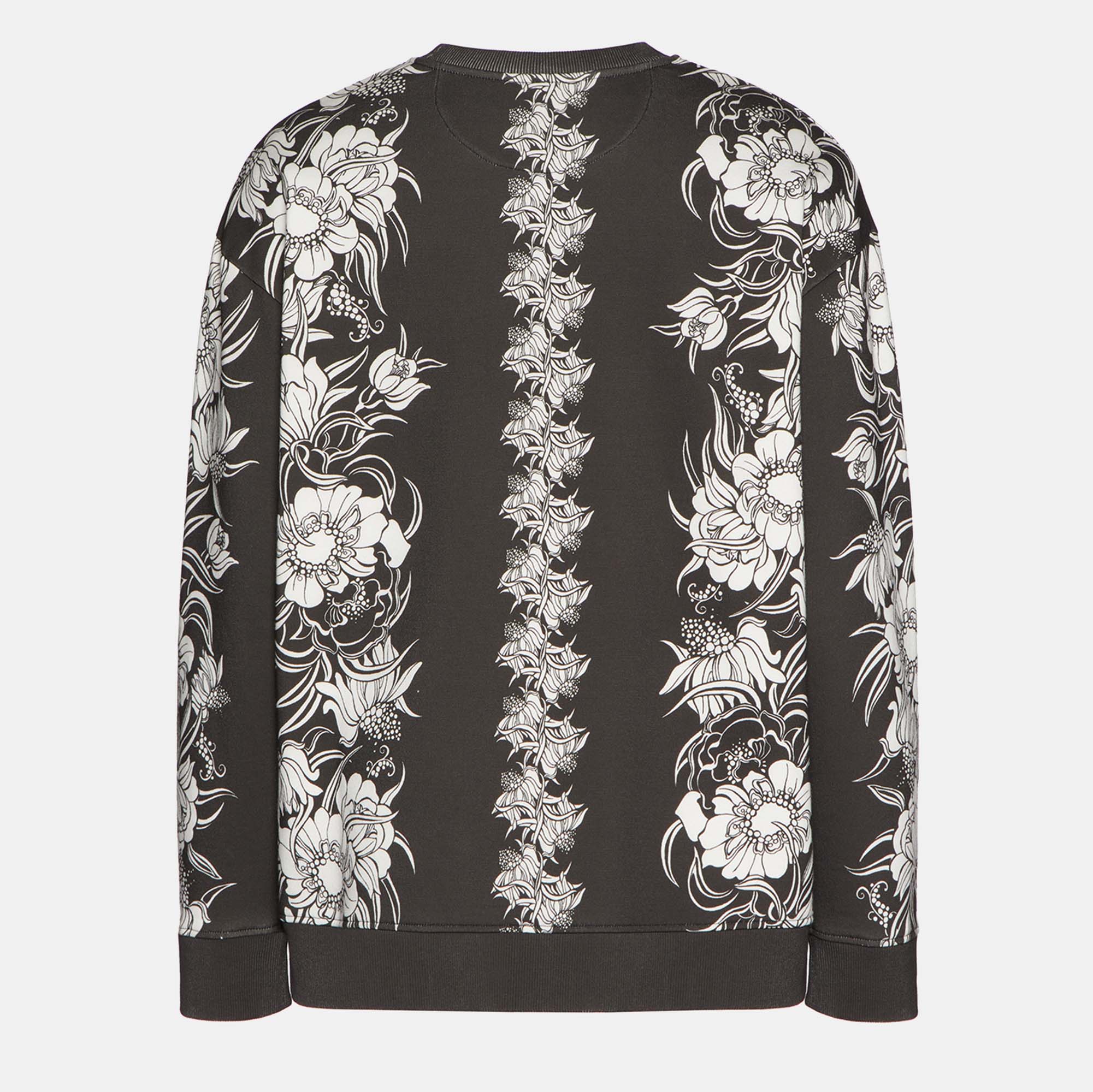 

Valentino Black/White Floral Print Cotton Sweatshirt