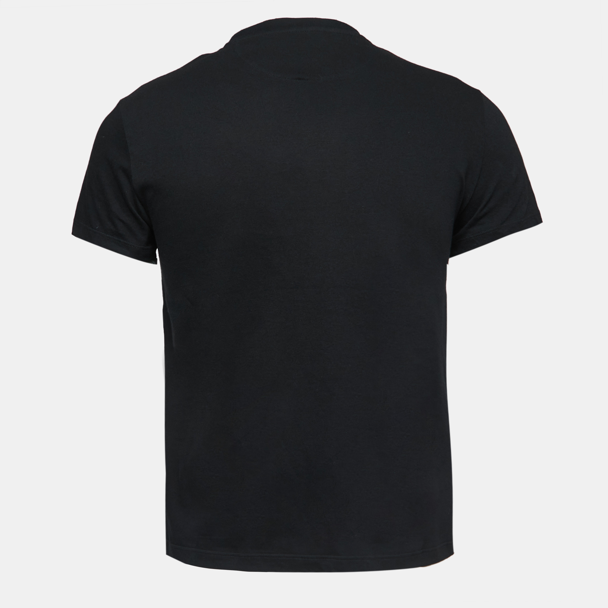 

Valentino Black V-Logo Print Cotton Crew Neck T-Shirt