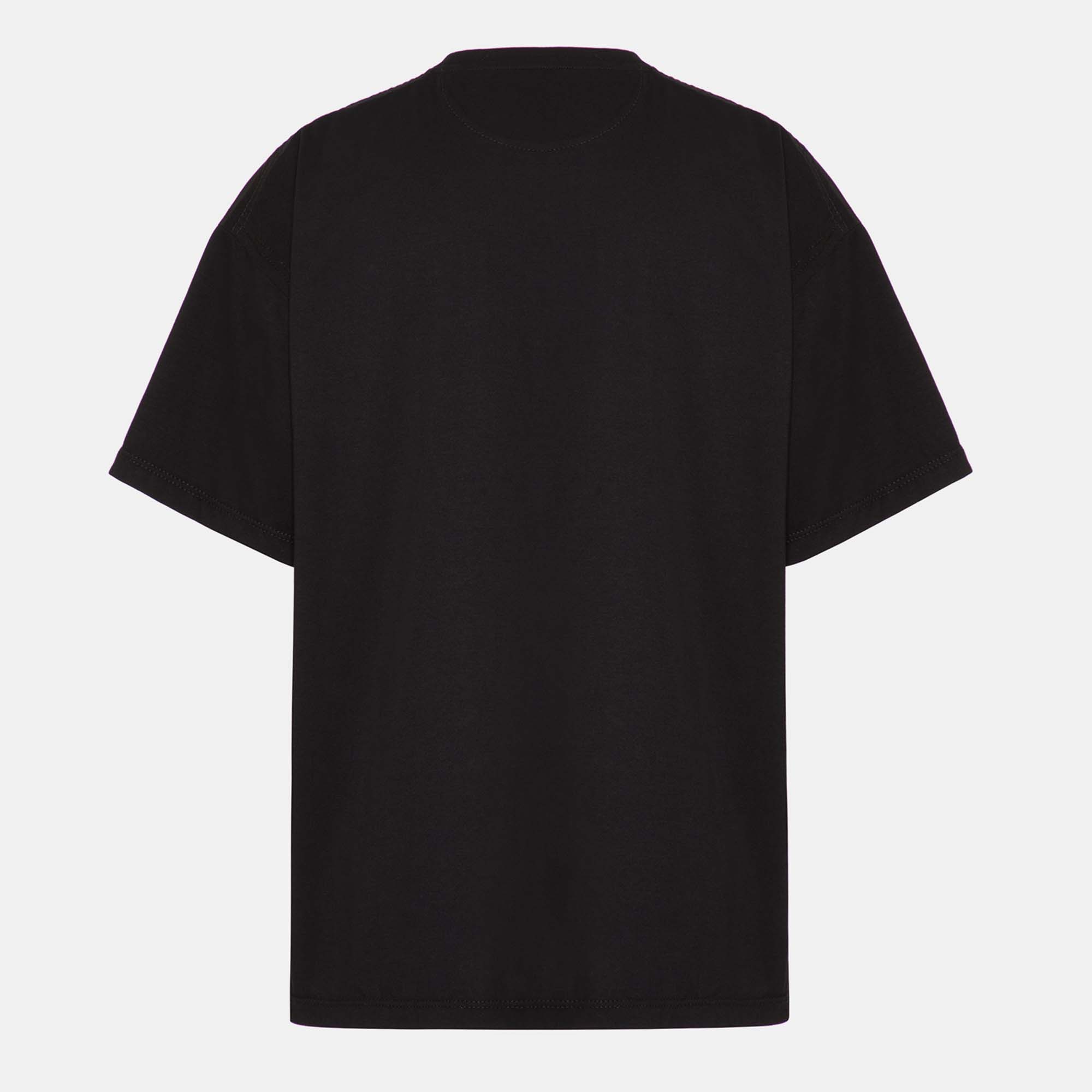 

Valentino Black Nylon Stud-Detail T-Shirt